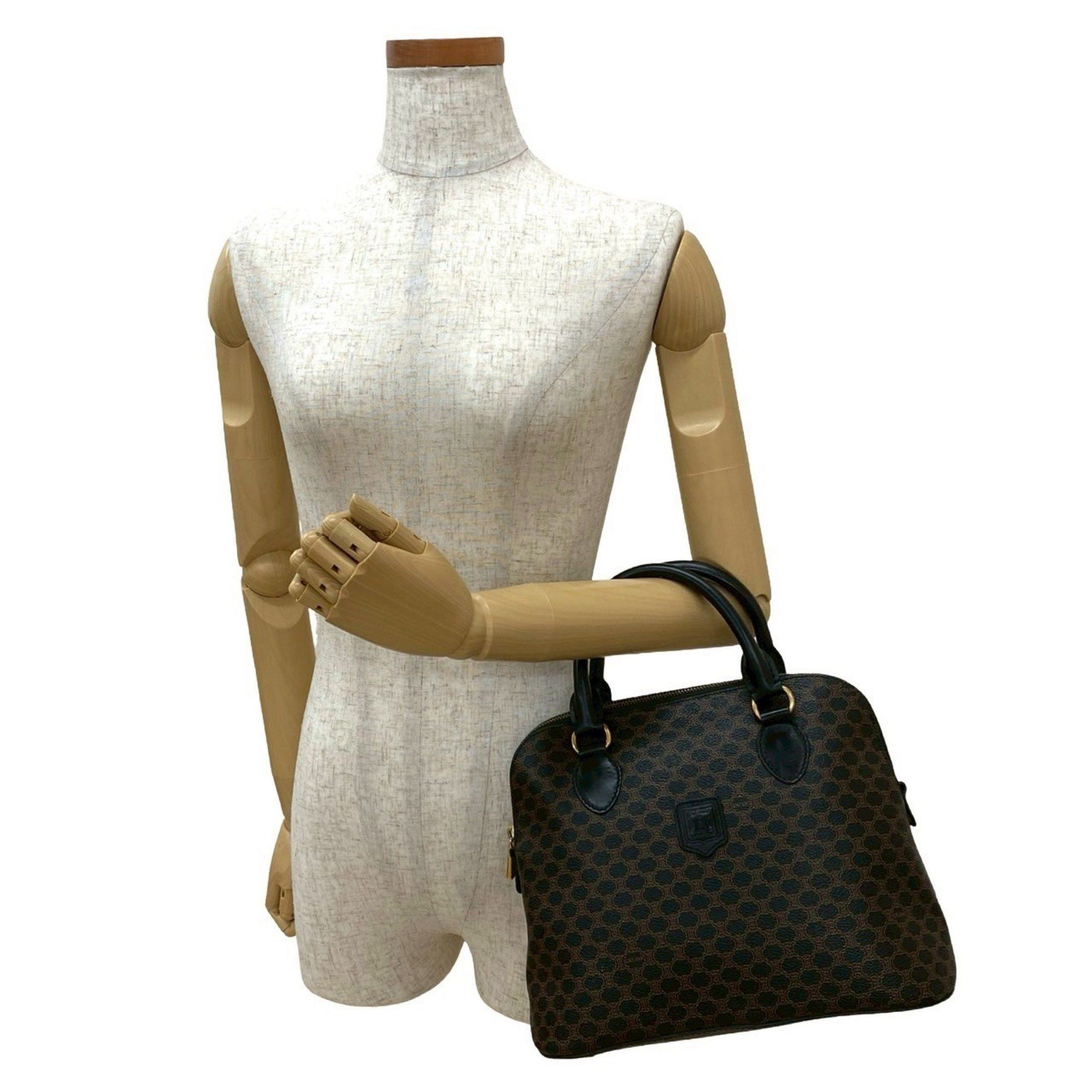 Celine CELINE Macadam Blason Triomphe Leather Handbag/Mini Tote Bag, Black, 23005 Size ONE SIZE - 2 Thumbnail