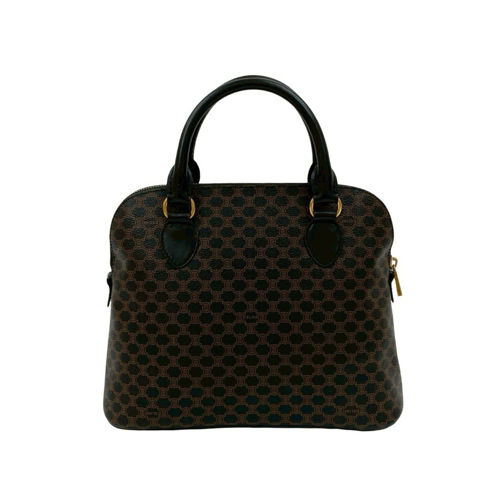 Celine CELINE Macadam Blason Triomphe Leather Handbag/Mini Tote Bag, Black, 23005 Size ONE SIZE - 3 Thumbnail