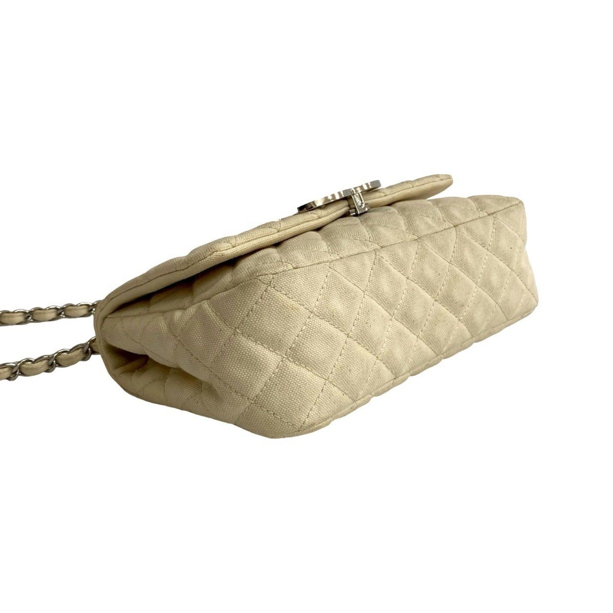 Chanel CHANEL Cruise Collection Matelasse Coco Mark Canvas Shoulder Bag, Ivory, 415-9 Size ONE SIZE - 7 Thumbnail