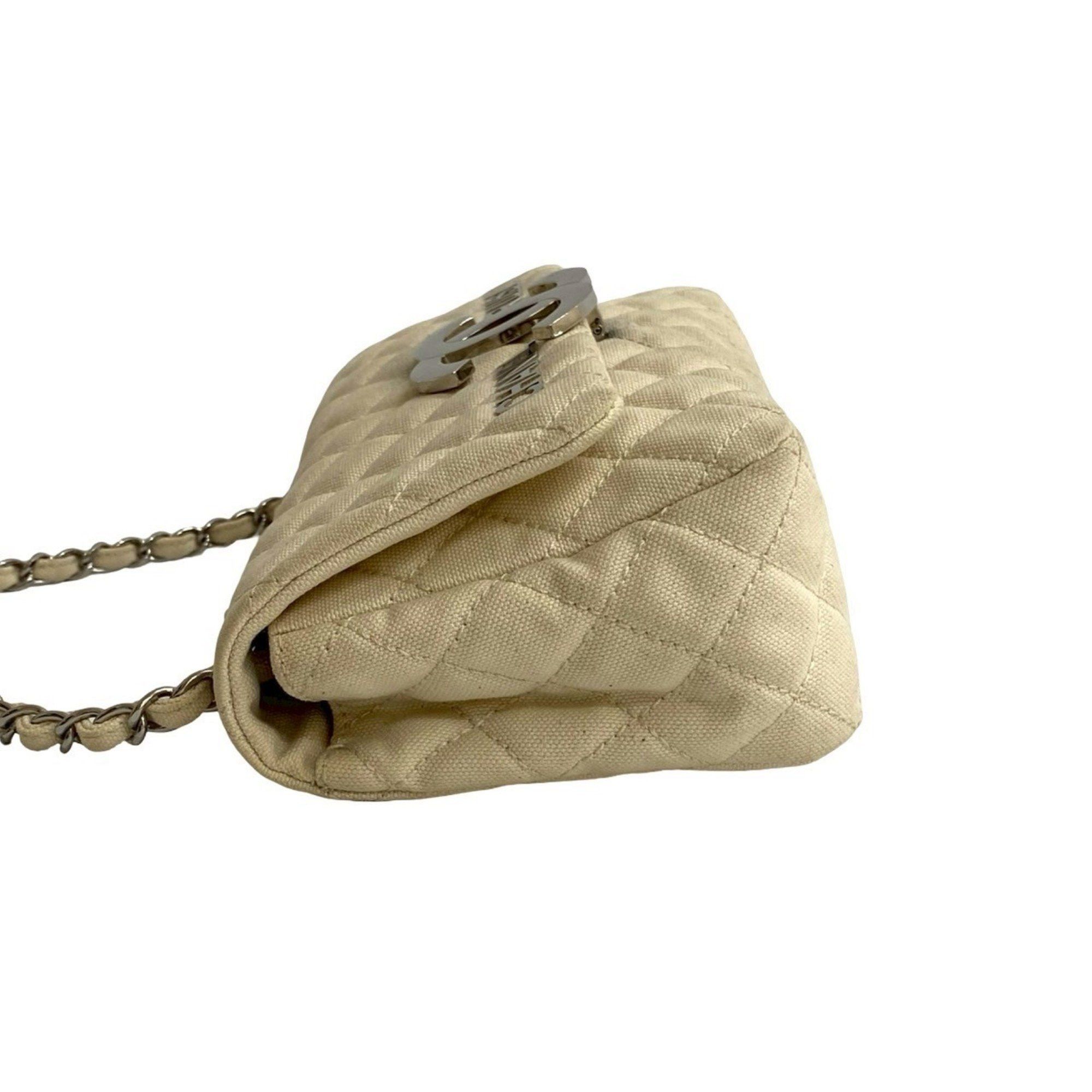 Chanel CHANEL Cruise Collection Matelasse Coco Mark Canvas Shoulder Bag, Ivory, 415-9 Size ONE SIZE - 5 Thumbnail