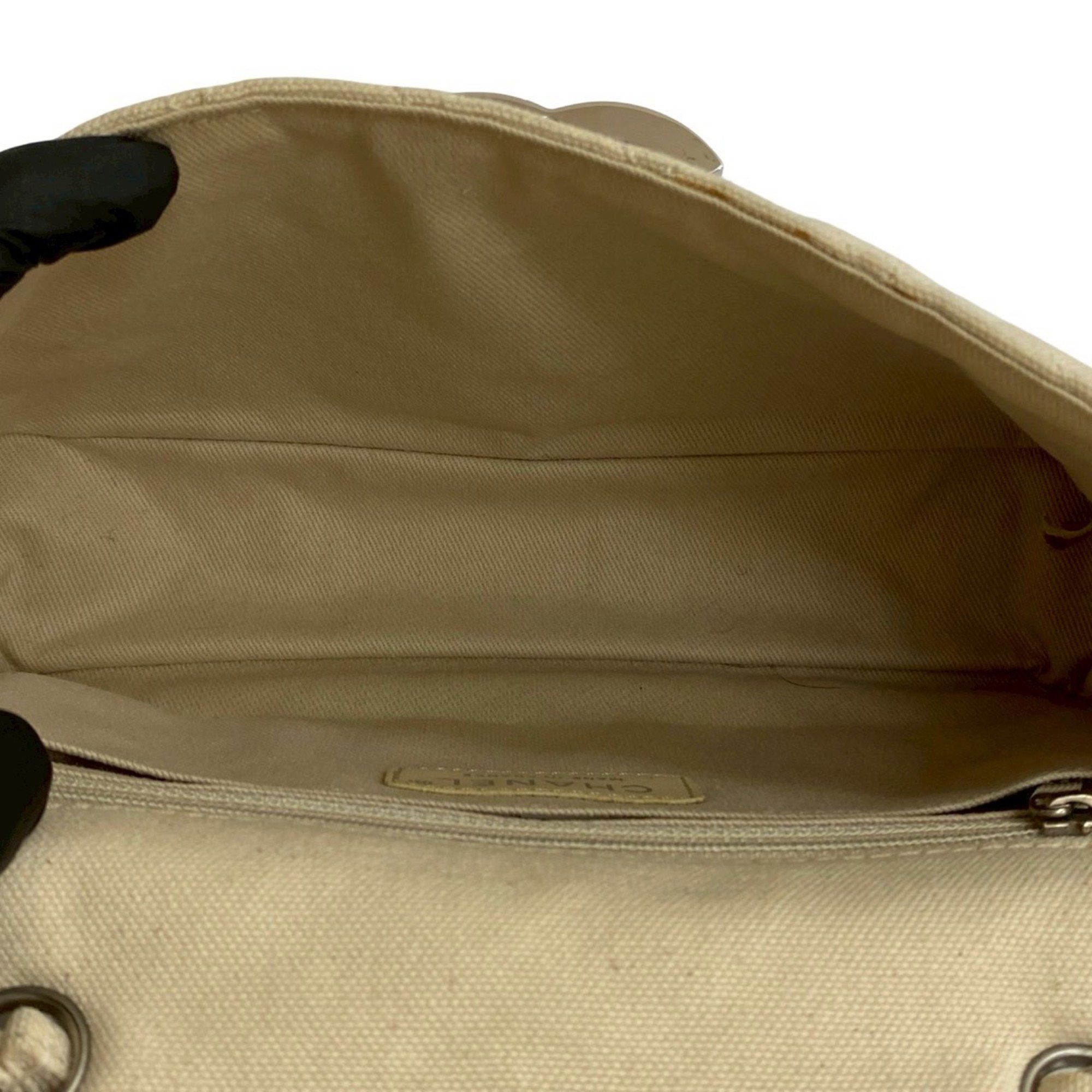 Chanel CHANEL Cruise Collection Matelasse Coco Mark Canvas Shoulder Bag, Ivory, 415-9 Size ONE SIZE - 9 Thumbnail