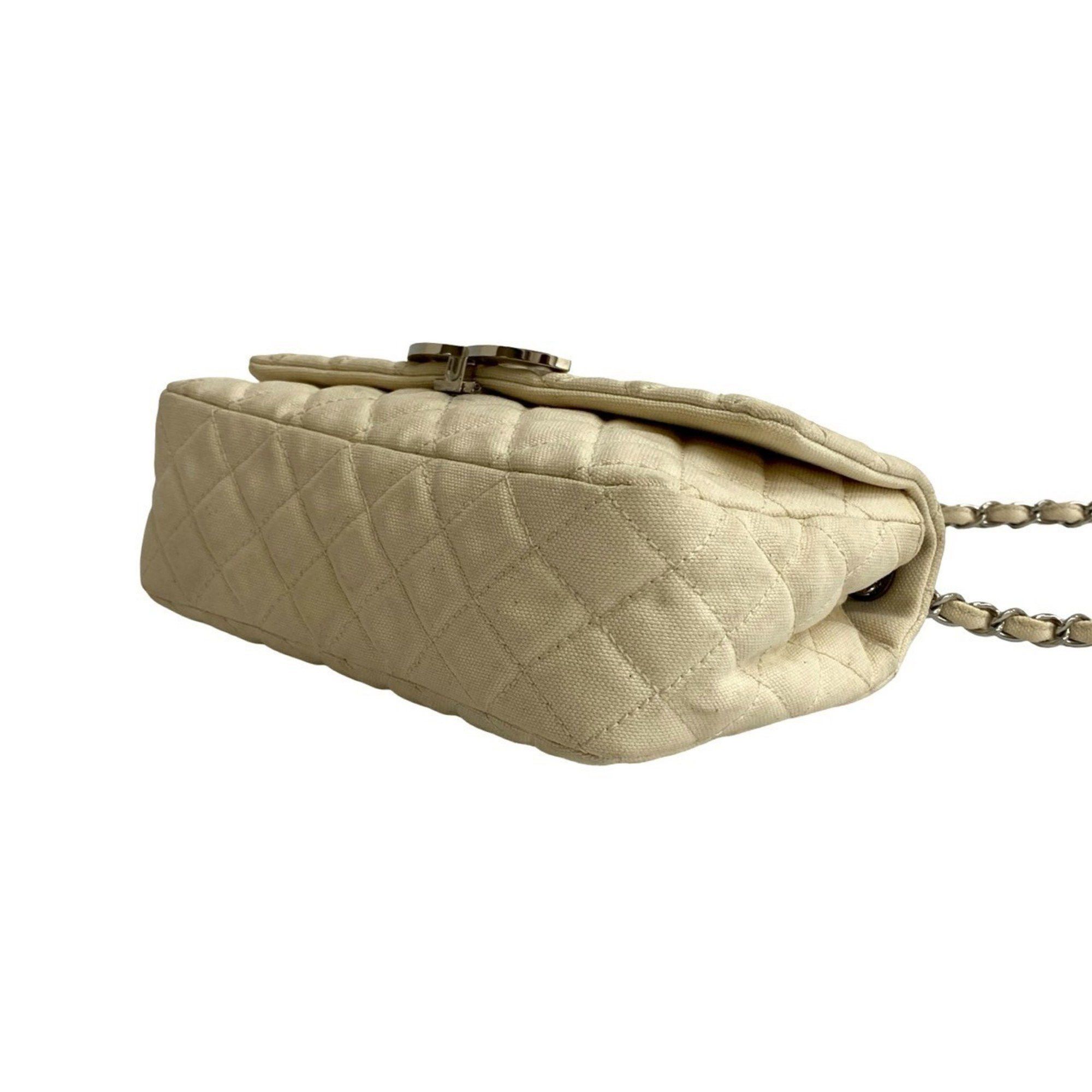 Chanel CHANEL Cruise Collection Matelasse Coco Mark Canvas Shoulder Bag, Ivory, 415-9 Size ONE SIZE - 8 Thumbnail