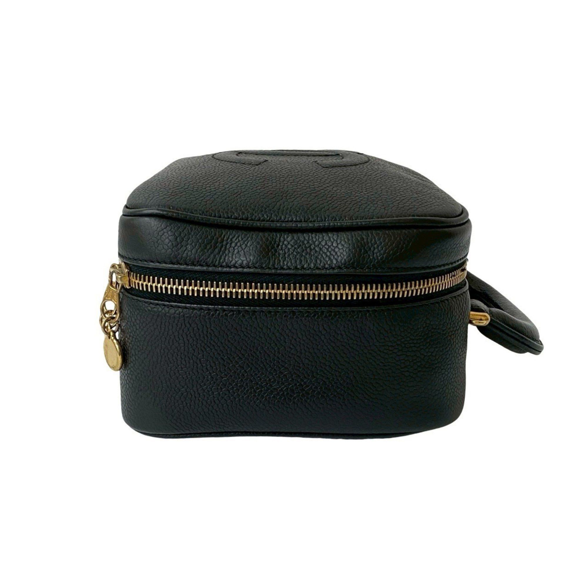 Chanel CHANEL Coco Mark Matte Caviar Leather 2-Way Shoulder Bag/Handbag Black 30172 Size ONE SIZE - 6 Thumbnail
