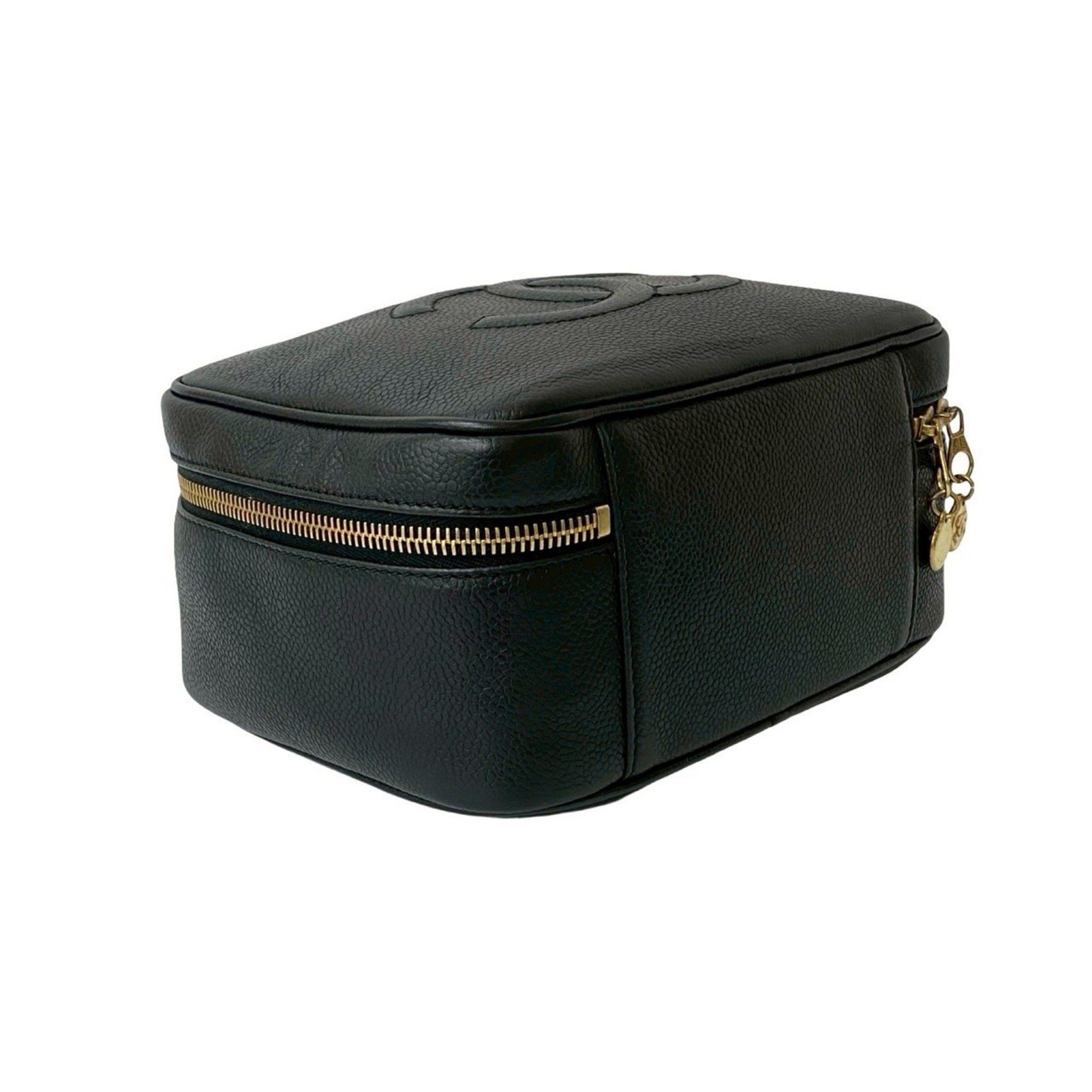 Chanel CHANEL Coco Mark Matte Caviar Leather 2-Way Shoulder Bag/Handbag Black 30172 Size ONE SIZE - 7 Thumbnail