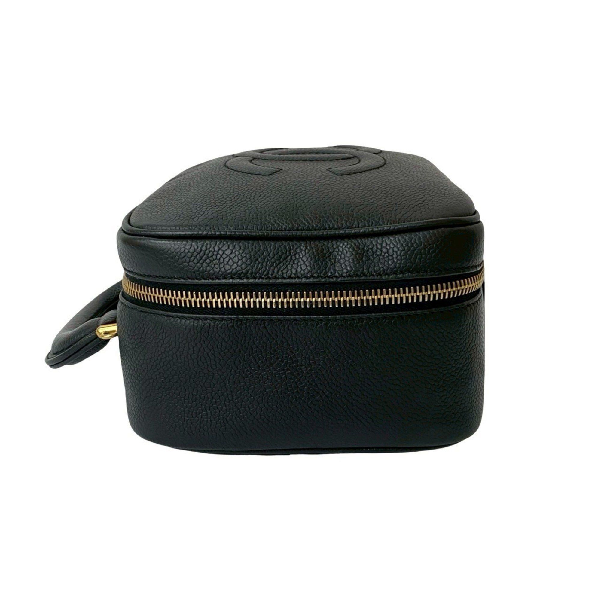 Chanel CHANEL Coco Mark Matte Caviar Leather 2-Way Shoulder Bag/Handbag Black 30172 Size ONE SIZE - 5 Thumbnail