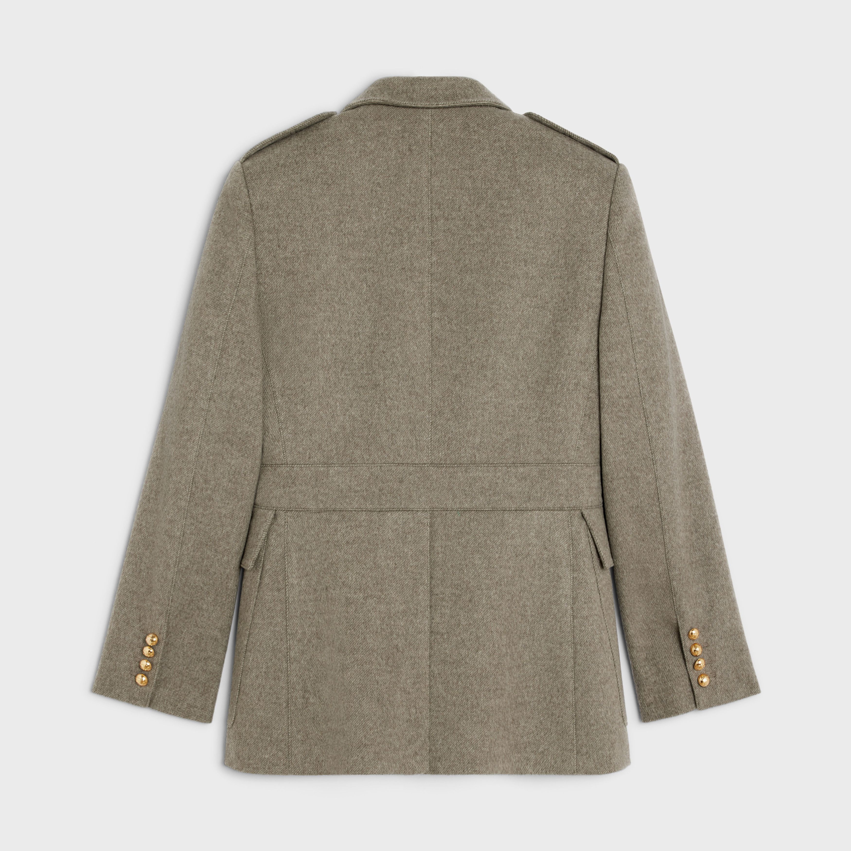 Celine saharienne jacket in diagonal cashmere Size XS / US 0-2 / IT 36-38 - 2 Thumbnail