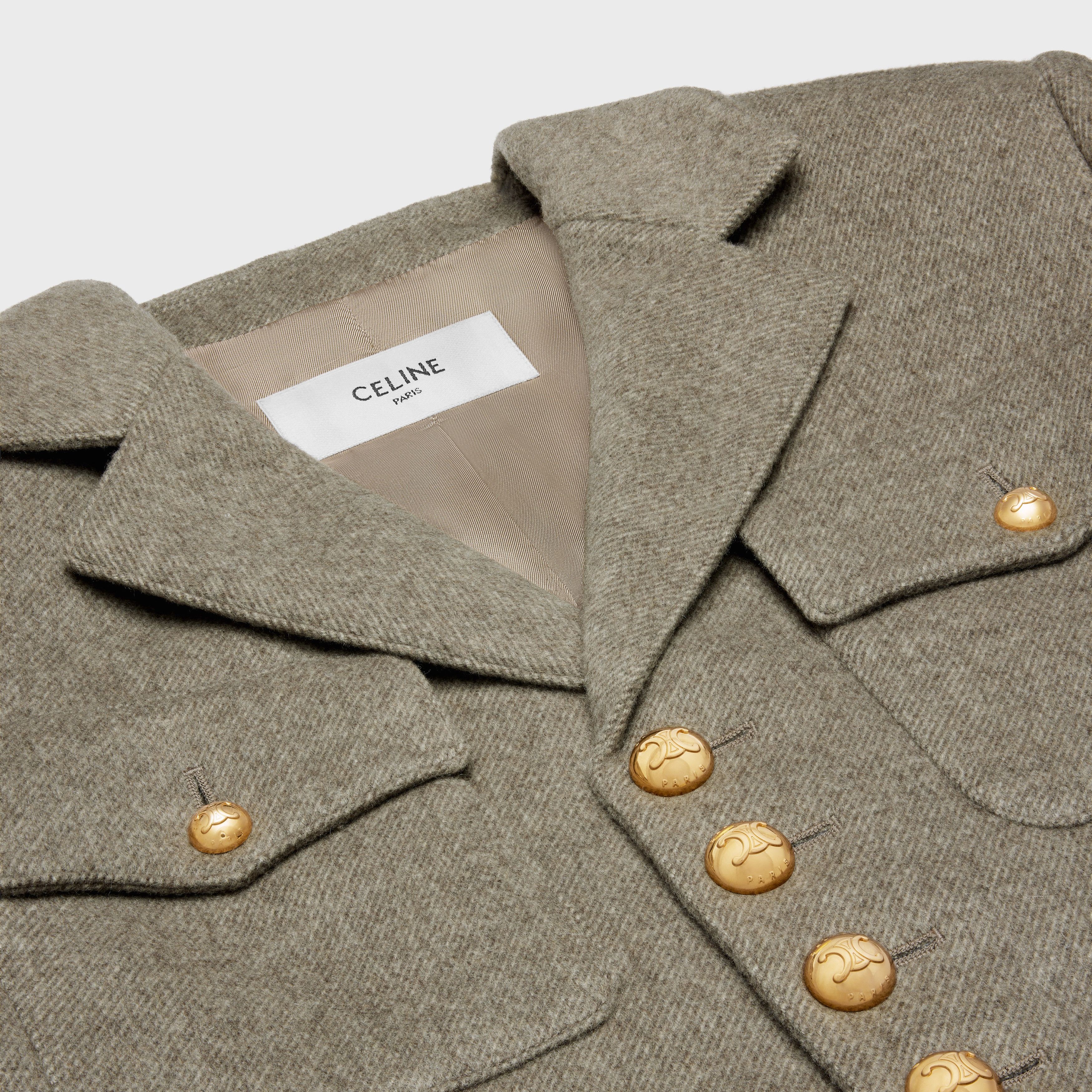 Celine saharienne jacket in diagonal cashmere Size XS / US 0-2 / IT 36-38 - 3 Thumbnail