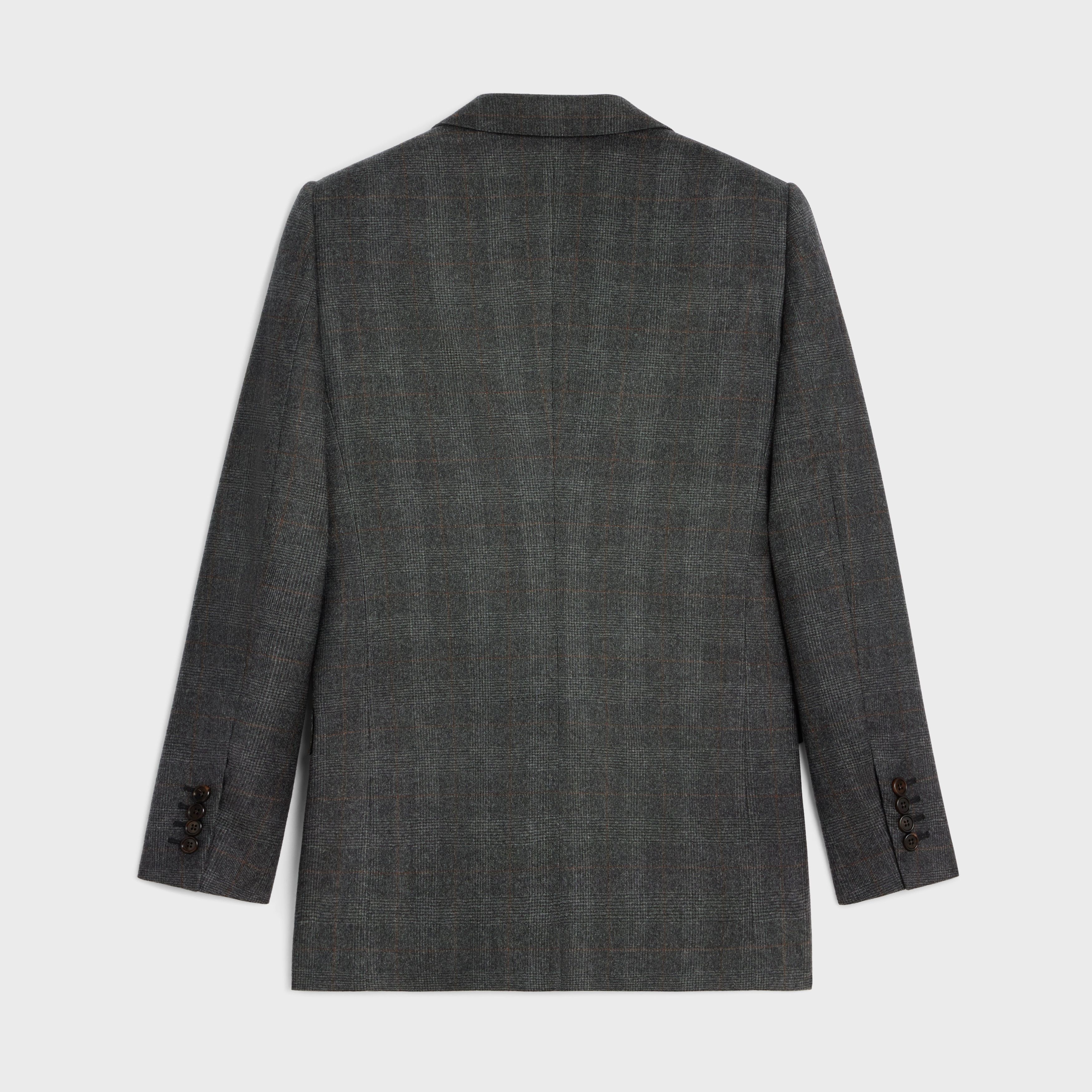 Celine long jacket in prince of wales check flannel Size XXL / US 16-18 / IT 52-54 - 2 Thumbnail