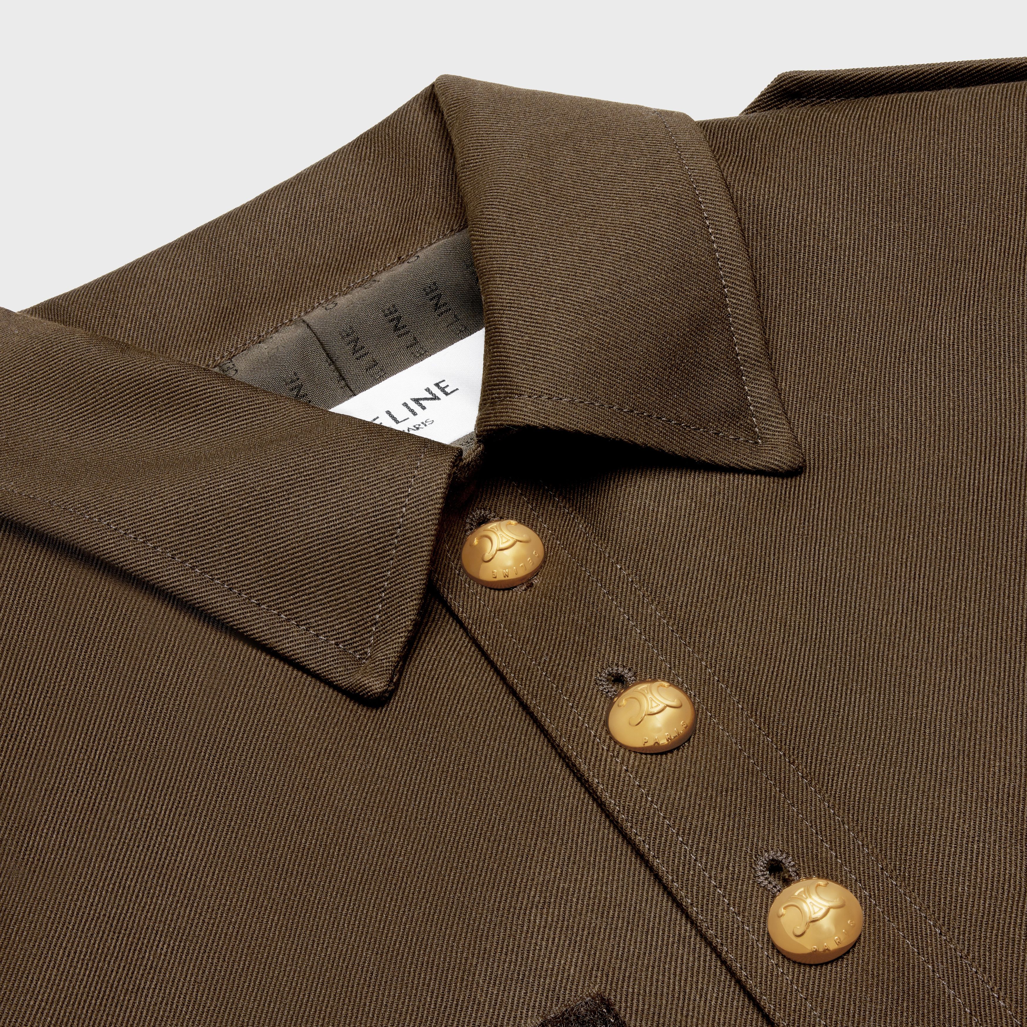 Celine saharienne jacket in diagonal wool Size S / US 4 / IT 40 - 3 Thumbnail