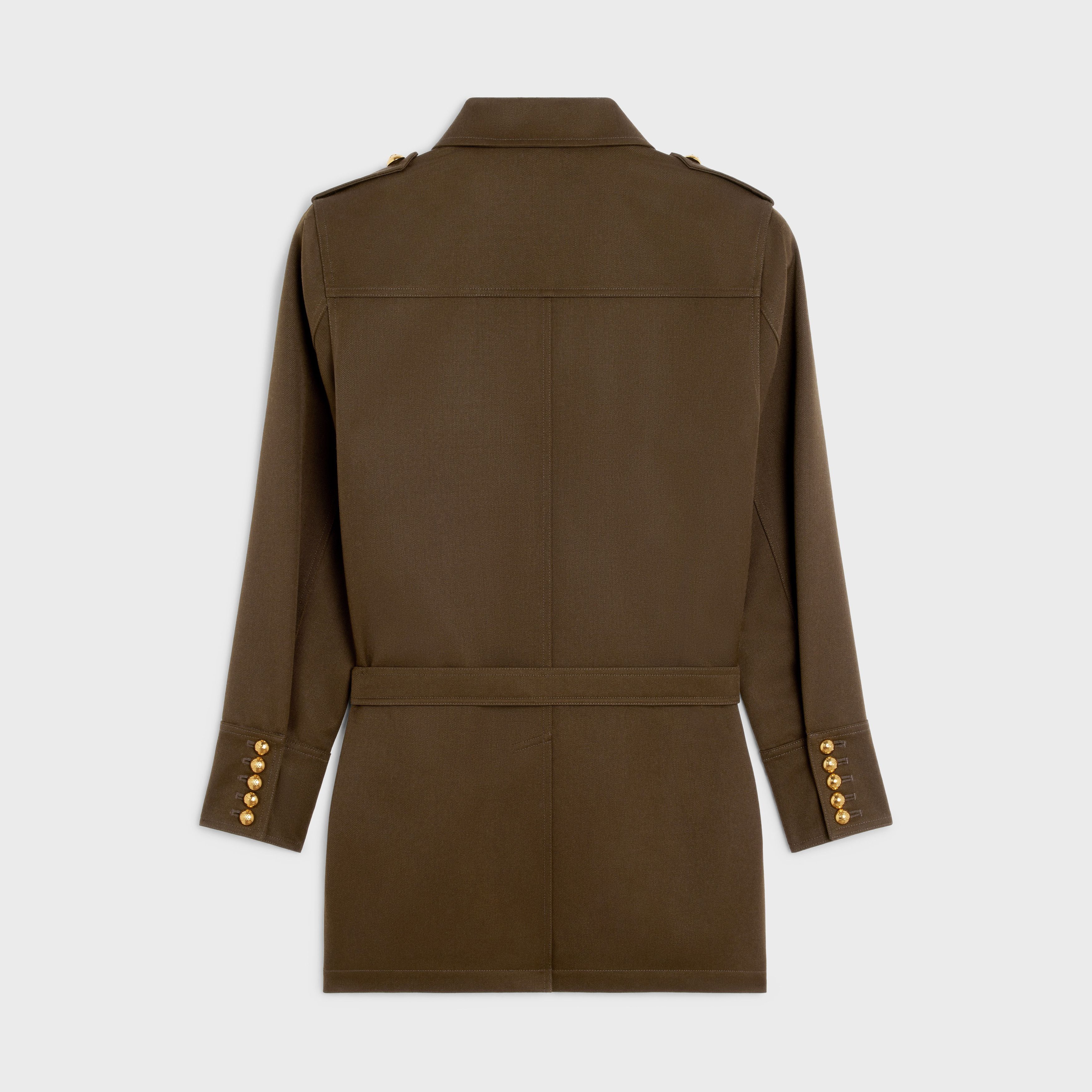 Celine saharienne jacket in diagonal wool Size XL / US 12-14 / IT 48-50 - 2 Thumbnail