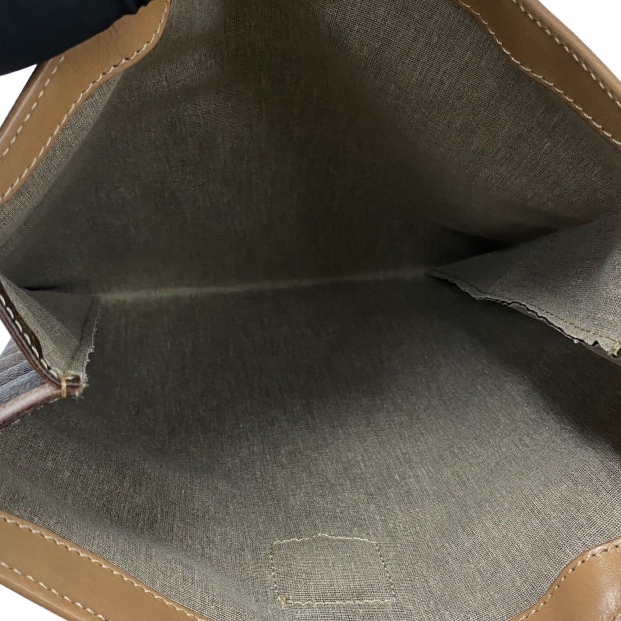 Celine CELINE Macadam Blason Triomphe Leather Tote Bag, Brown/Beige, 00725 Size ONE SIZE - 8 Thumbnail