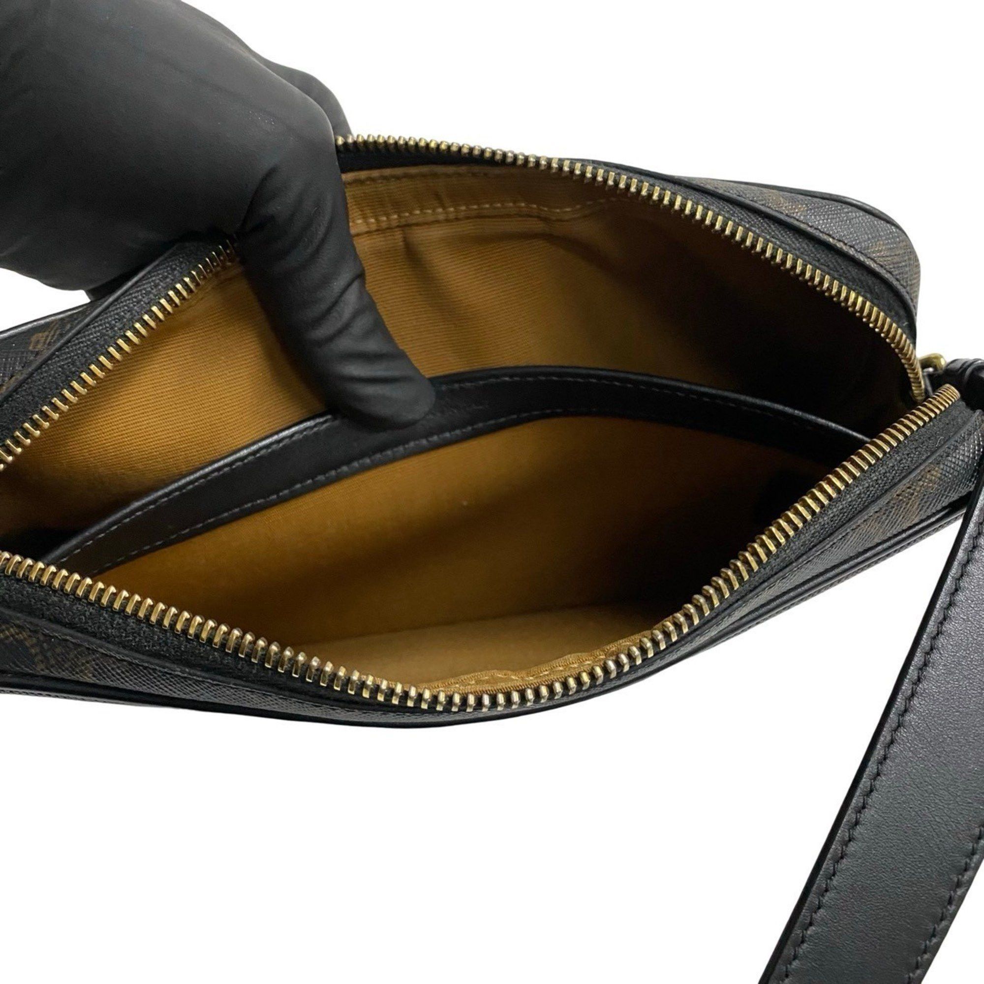 Celine CELINE Triomphe Messenger Medium Leather Mini Shoulder Bag Pochette Black 33540 Size ONE SIZE - 9 Thumbnail