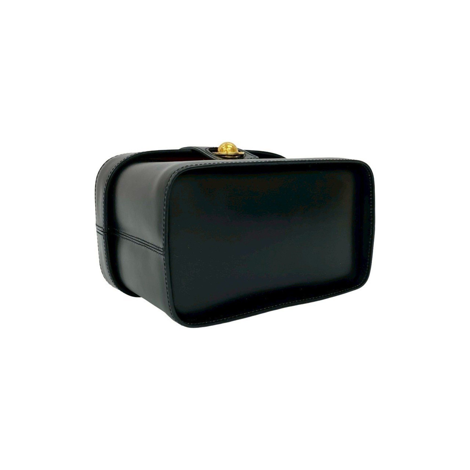 Celine CELINE Star Ball Leather Vanity Bag, Handbag, Tote Black, 137-7 Size ONE SIZE - 7 Thumbnail