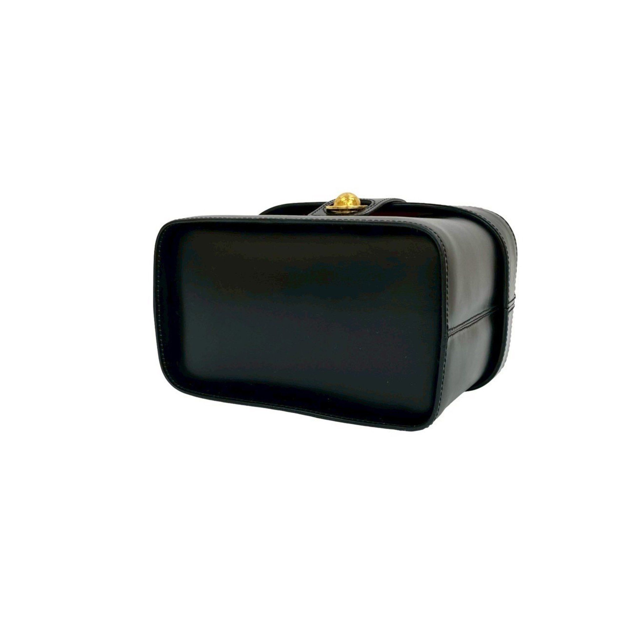 Celine CELINE Star Ball Leather Vanity Bag, Handbag, Tote Black, 137-7 Size ONE SIZE - 8 Thumbnail