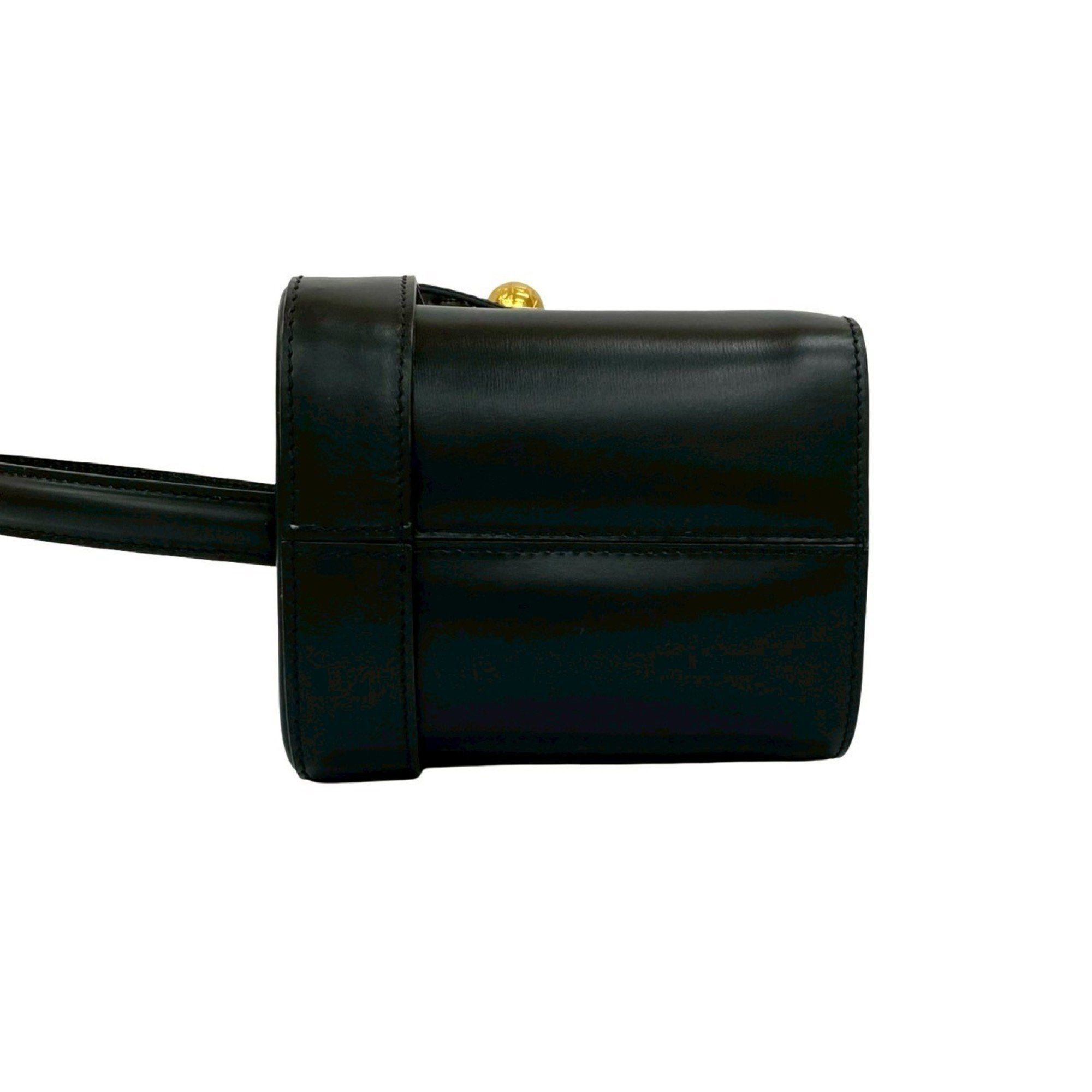 Celine CELINE Star Ball Leather Vanity Bag, Handbag, Tote Black, 137-7 Size ONE SIZE - 5 Thumbnail