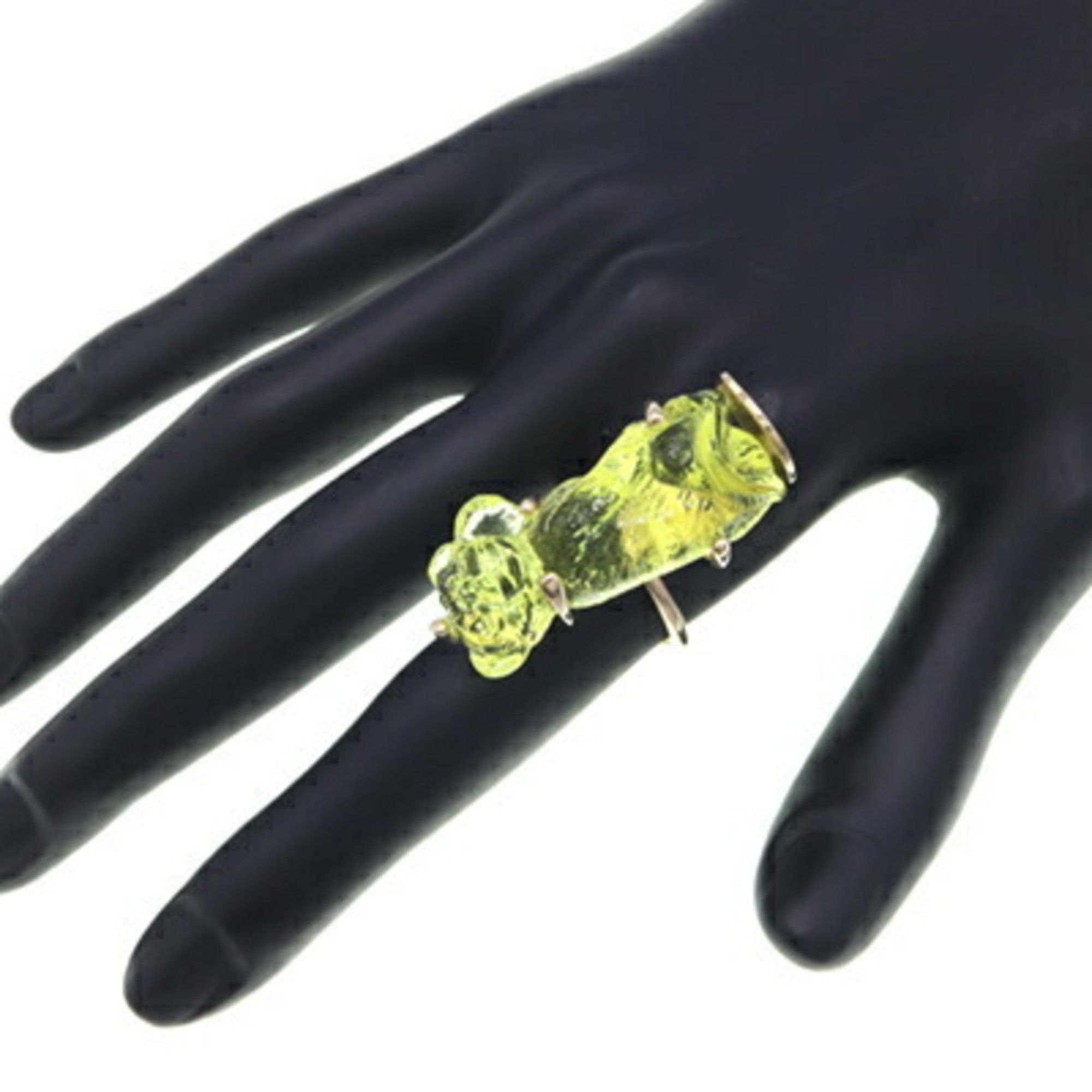 Dior Christian Dior Dior Ring, Yellow Gold, Plastic, Metal, Size M, Monkey Animal, Women's, DIOR Size ONE SIZE - 8 Thumbnail