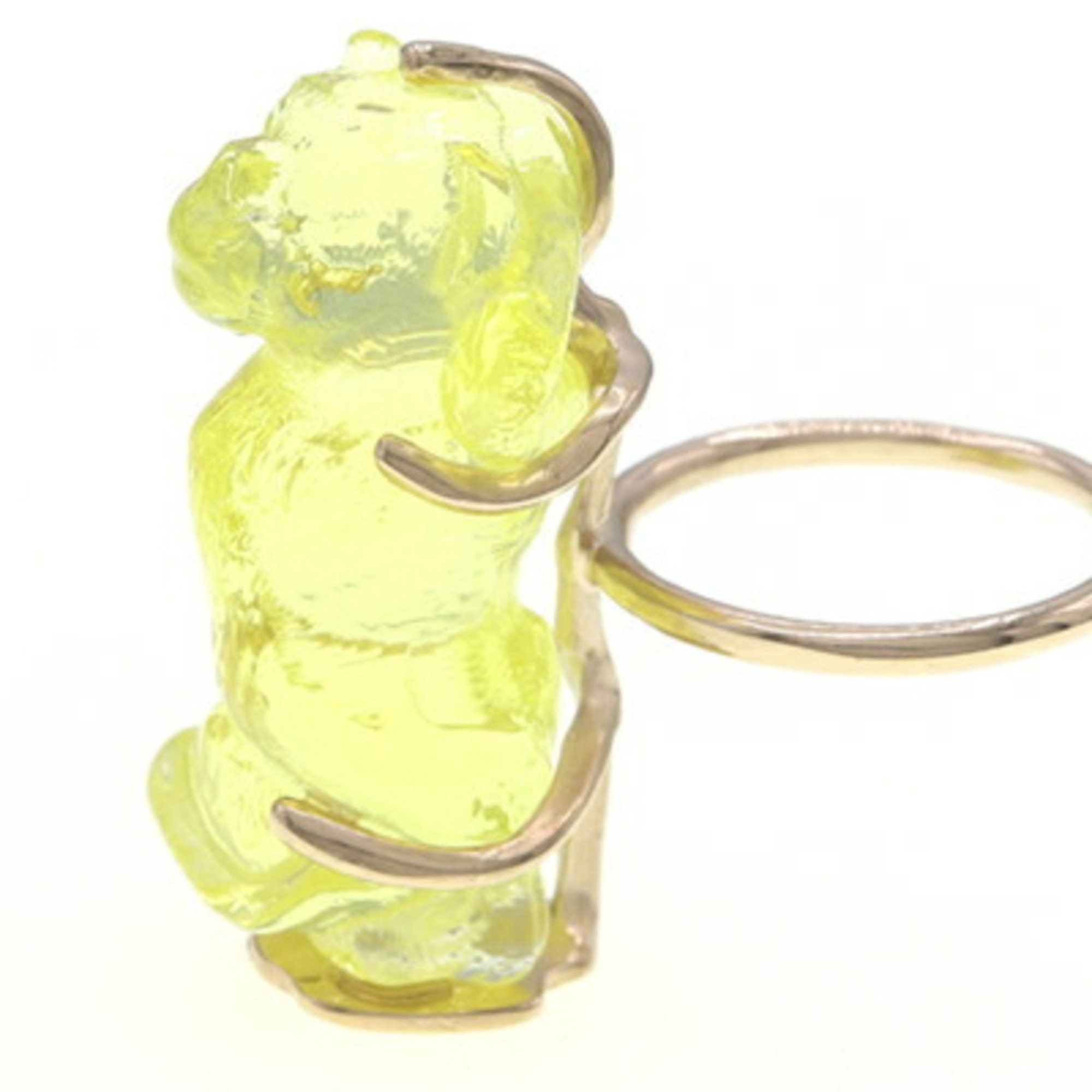 Dior Christian Dior Dior Ring, Yellow Gold, Plastic, Metal, Size M, Monkey Animal, Women's, DIOR Size ONE SIZE - 3 Thumbnail