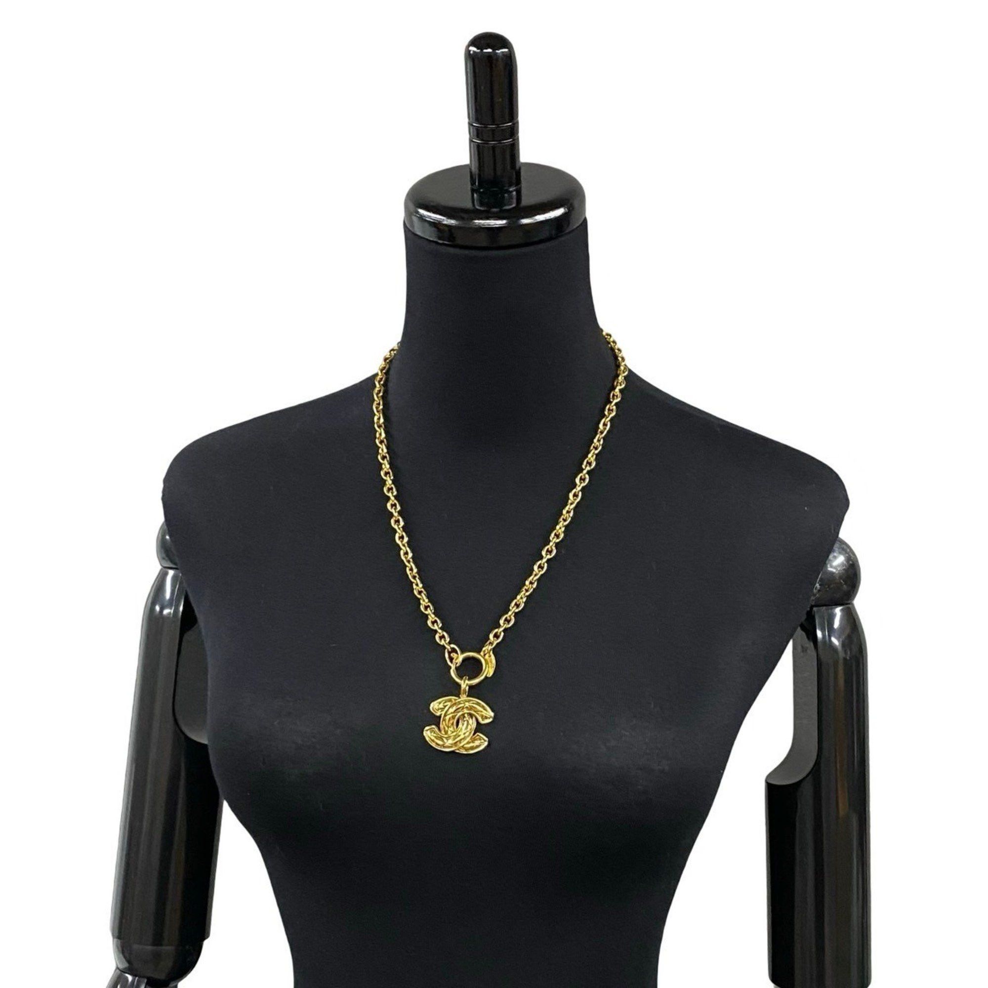 Chanel CHANEL Coco Mark Motif GP Chain Necklace Pendant Accessory Gold 156-9 Size ONE SIZE - 2 Thumbnail