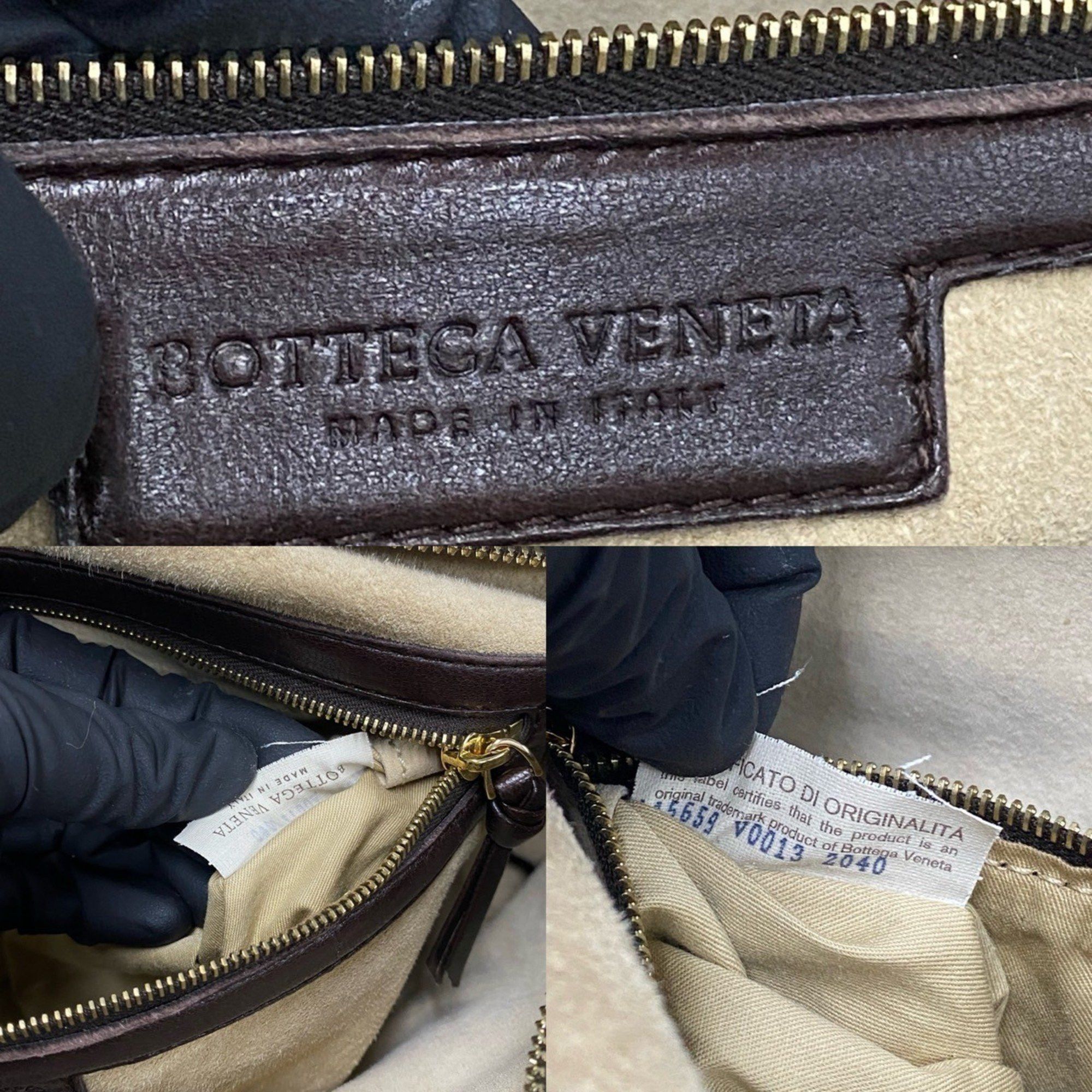 BOTTEGA VENETA Intrecciato Leather Boston Bag/Handbag in Brown