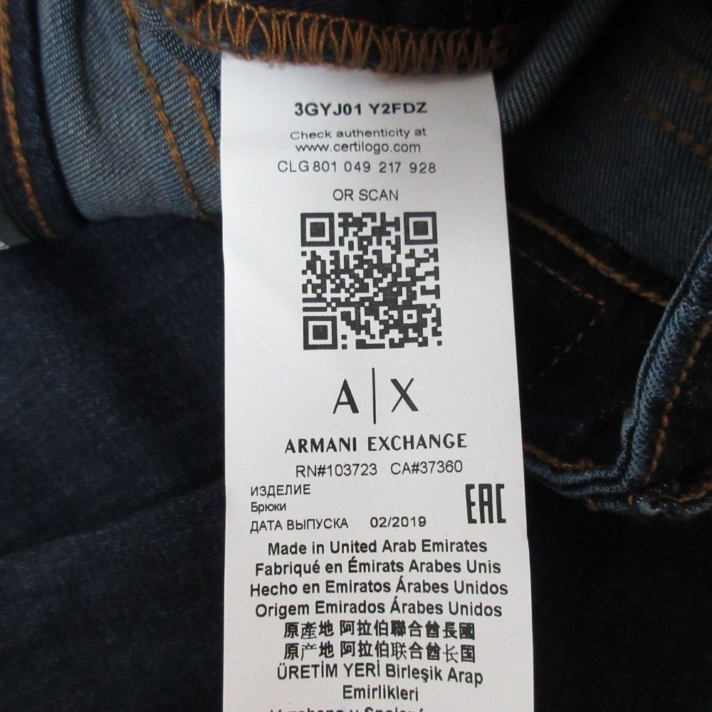 Armani Armani Armani Exchange 5 Pocket Super Skinny Denim Pants Denim Jeans DUTY FREE for USA Size ONE SIZE - 15 Thumbnail