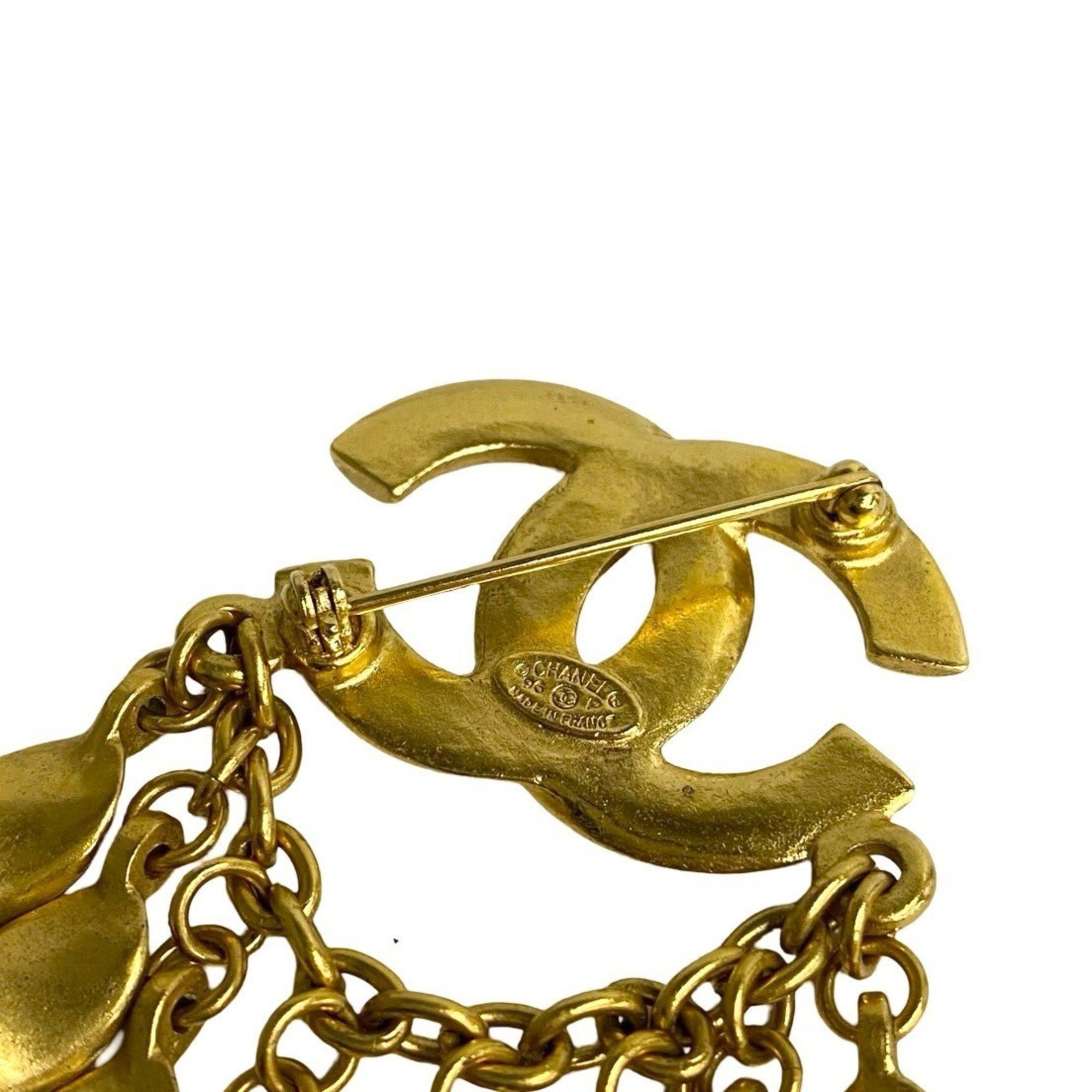 Chanel CHANEL 96P Coco Mark Motif Logo GP Brooch Corsage Accessory Gold Women's b82-9 Size ONE SIZE - 2 Thumbnail