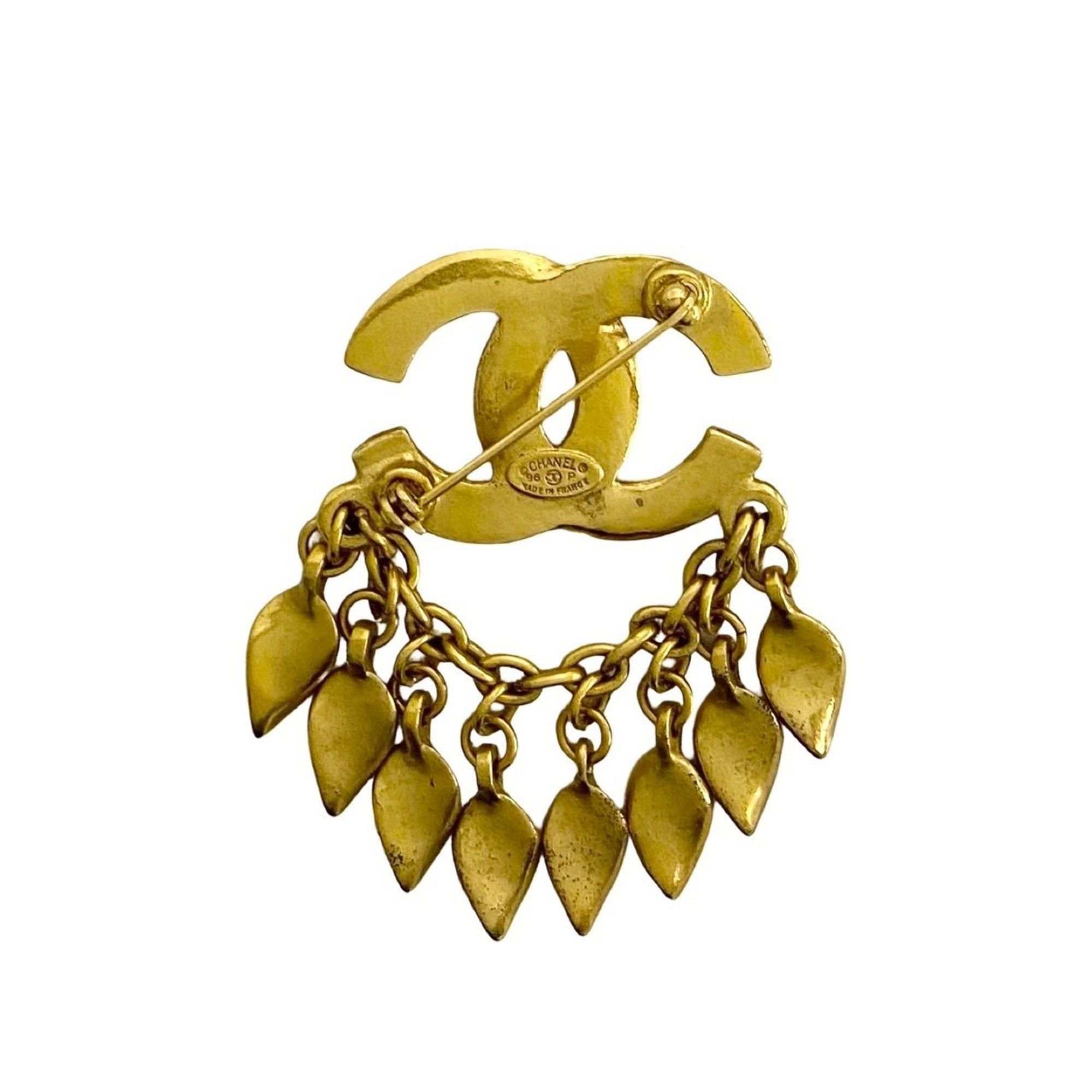 Chanel CHANEL 96P Coco Mark Motif Logo GP Brooch Corsage Accessory Gold Women's b82-9 Size ONE SIZE - 3 Thumbnail