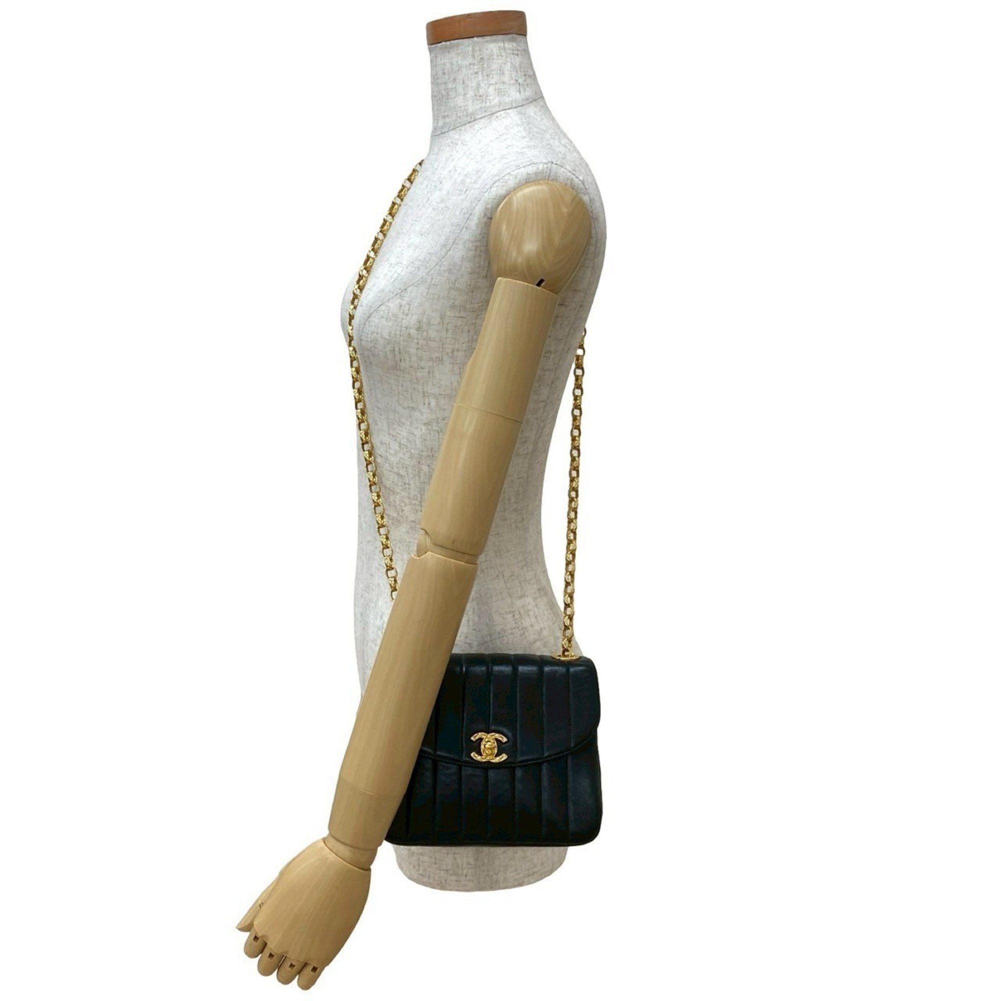 Chanel CHANEL Coco Lambskin Leather Shoulder Bag with Chain, Black, 34851 Size ONE SIZE - 2 Thumbnail