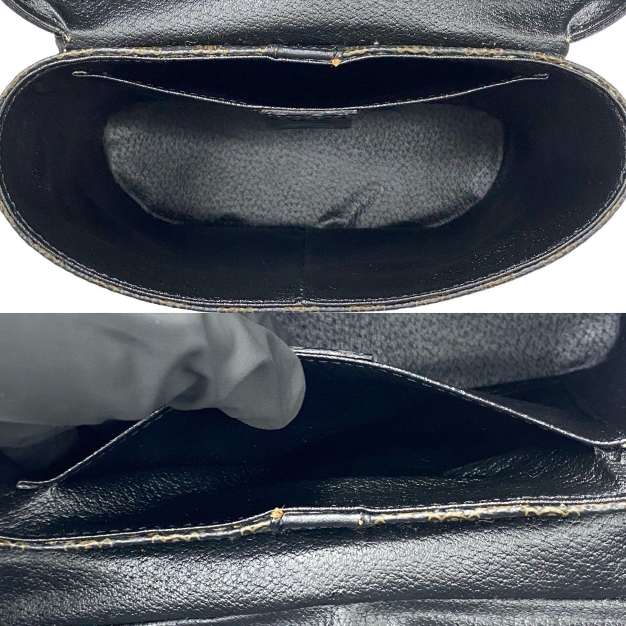 Celine CELINE Macadam Blason with Triomphe logo and hardware, leather, 2-way shoulder bag/handbag, black/brown, 34038 Size ONE SIZE - 8 Thumbnail