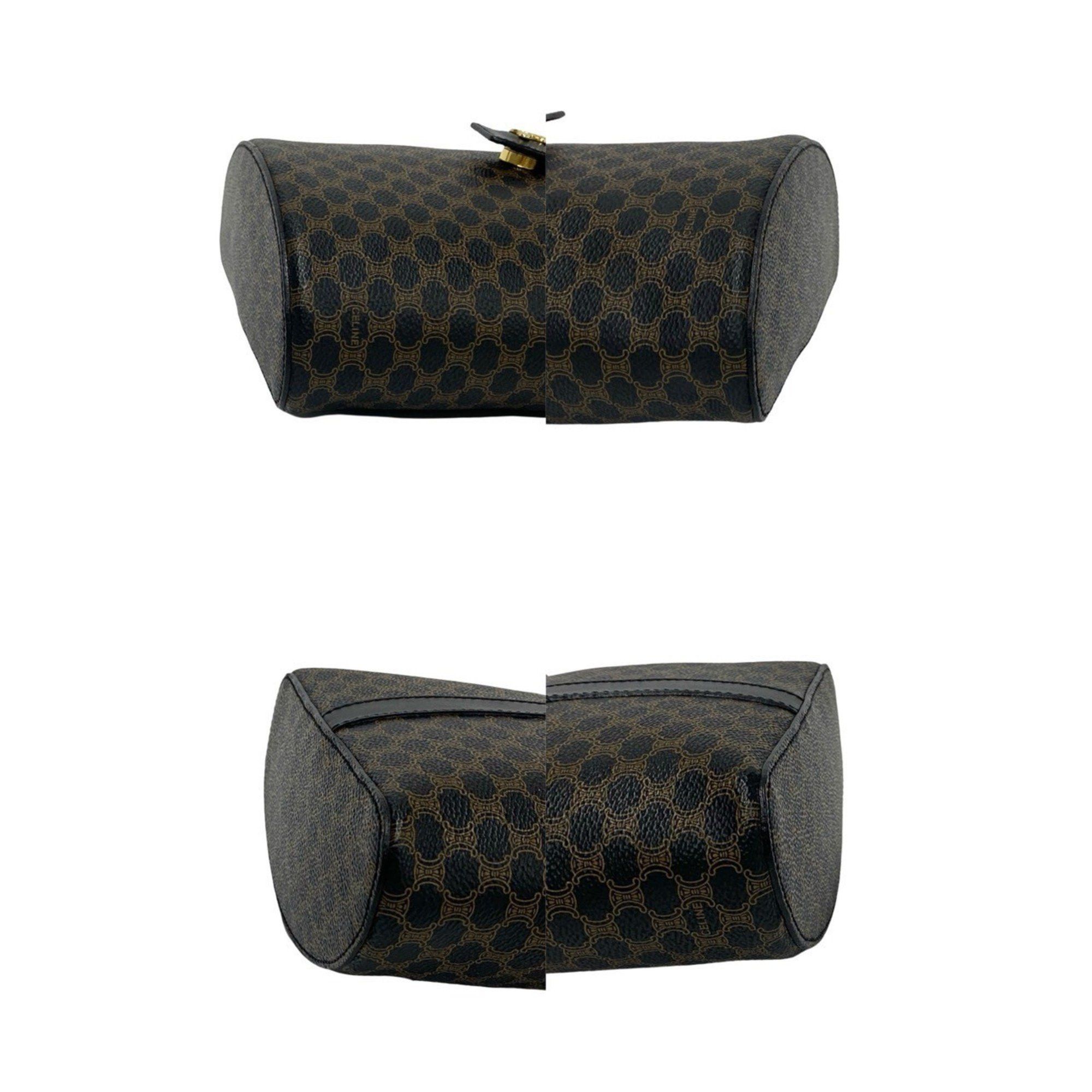 Celine CELINE Macadam Blason with Triomphe logo and hardware, leather, 2-way shoulder bag/handbag, black/brown, 34038 Size ONE SIZE - 7 Thumbnail