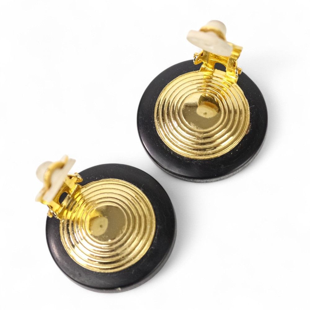Hermes Hermes Hermes Horn Round Earrings Natural Material Earrings DUTY FREE for USA Size ONE SIZE - 5 Thumbnail