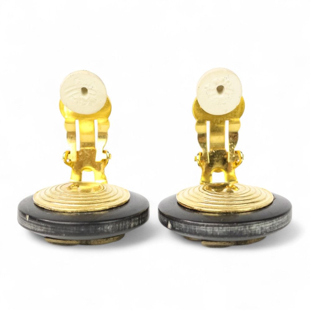 Hermes Hermes Hermes Horn Round Earrings Natural Material Earrings DUTY FREE for USA Size ONE SIZE - 6 Thumbnail
