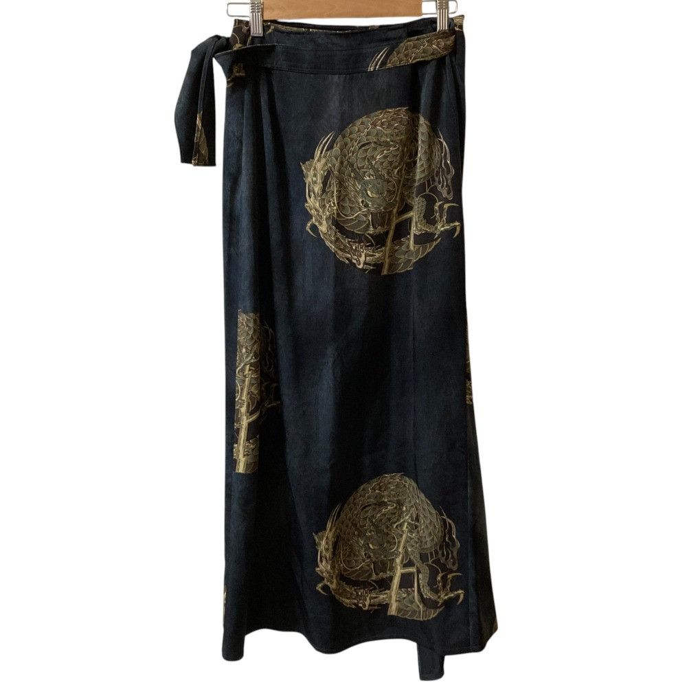 Other Other Ficce Donna Dragon Japanese Pattern Long Wrap Skirt Others Skirts DUTY FREE for USA Size ONE SIZE - 2 Thumbnail