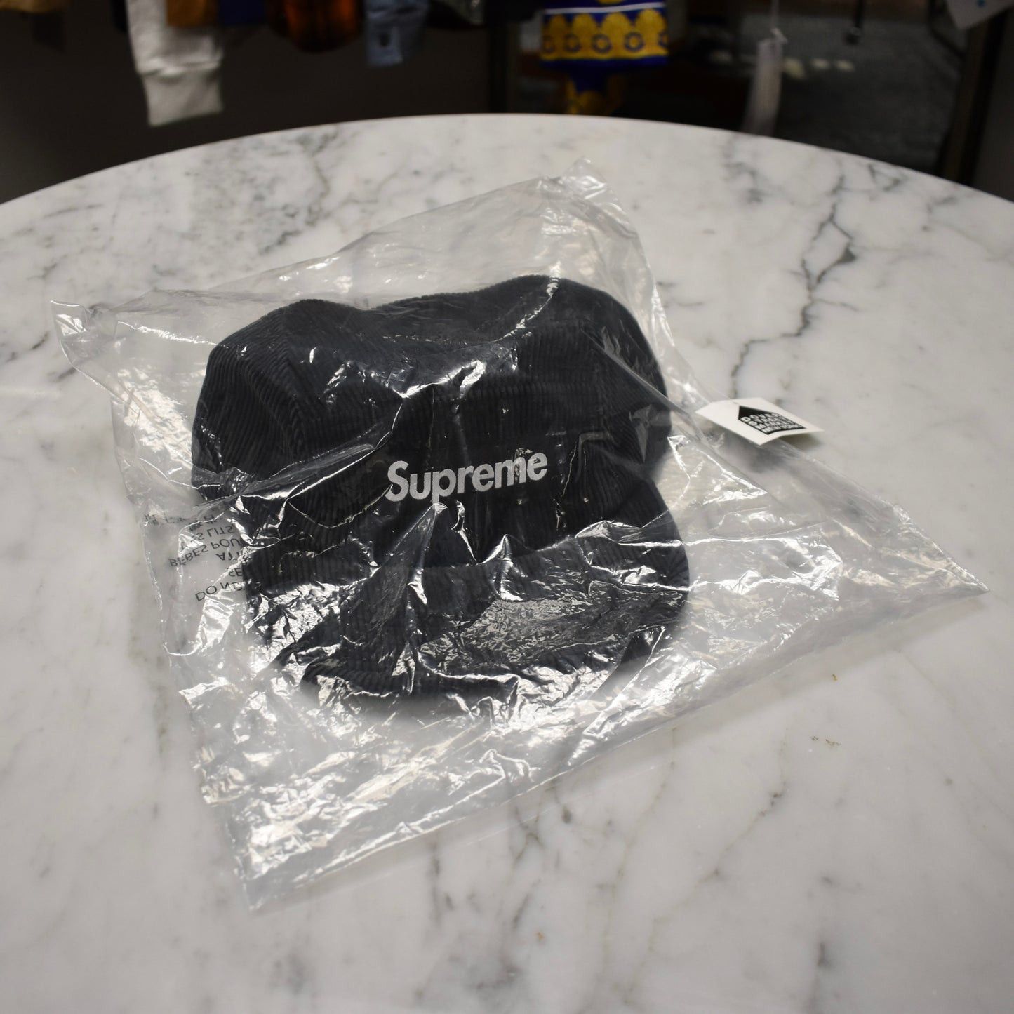 Supreme Supreme Faded Corduroy Box Logo Camp Cap Hat Black Size ONE SIZE - 6 Thumbnail