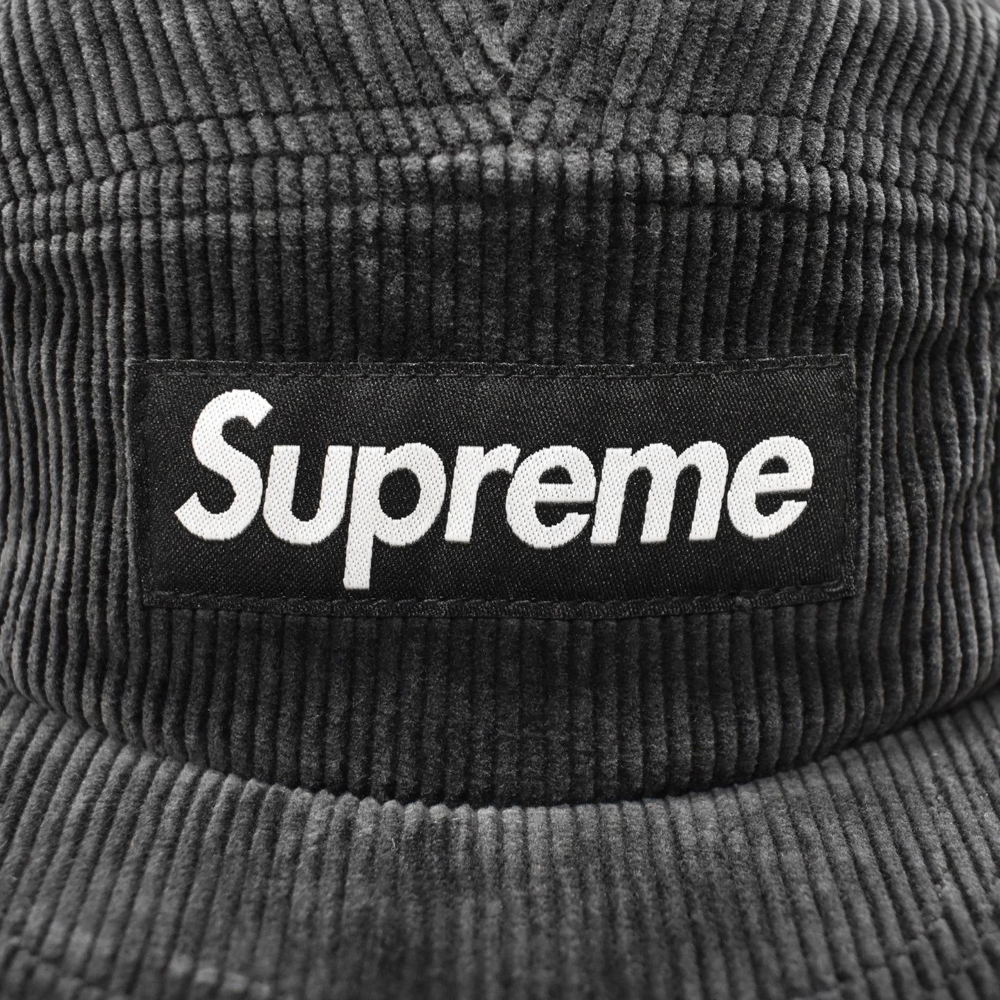 Supreme Supreme Faded Corduroy Box Logo Camp Cap Hat Black Size ONE SIZE - 3 Thumbnail
