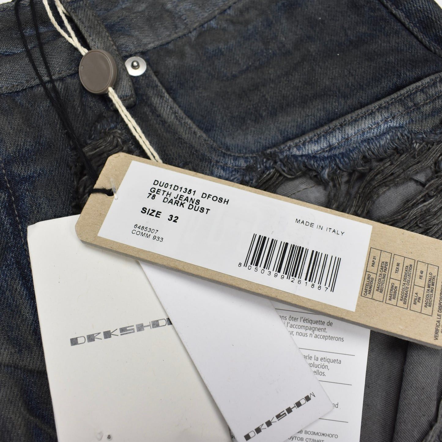 Rick Owens × Rick Owens Drkshdw Rick Owens DRKSHDW Dark Dust Shredded Geth Denim Jeans Size US 32 / EU 48 - 9 Thumbnail
