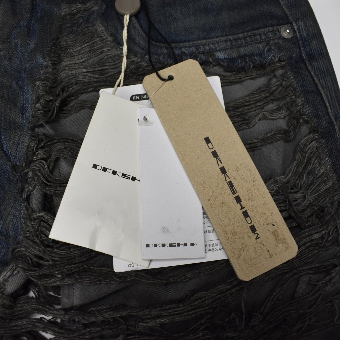 Rick Owens × Rick Owens Drkshdw Rick Owens DRKSHDW Dark Dust Shredded Geth Denim Jeans Size US 33 - 8 Thumbnail