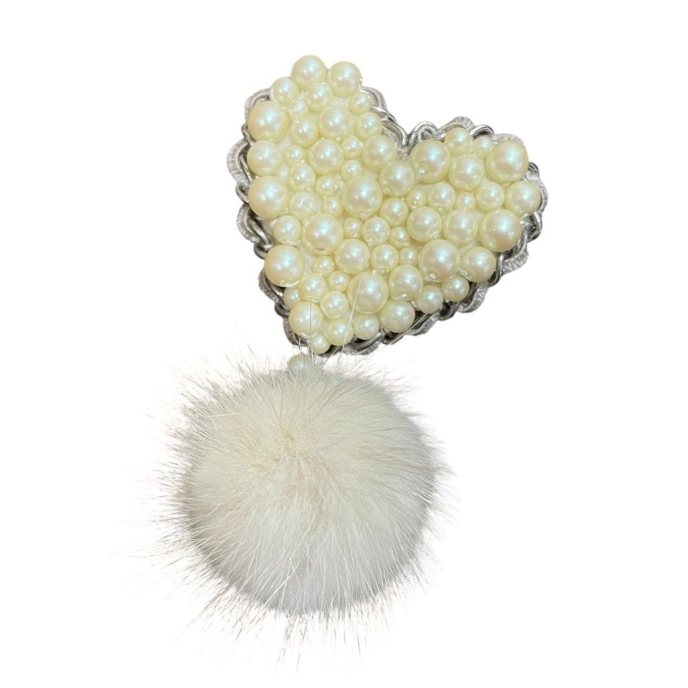 Other Other Rene Ribbon Heart Flower Mink Brooch Set Brooch Natural Material Brooch DUTY FREE for USA Size ONE SIZE - 8 Thumbnail