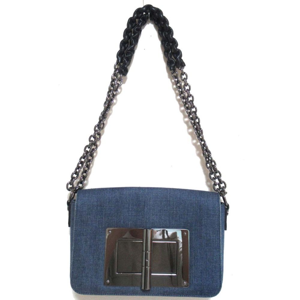 Tom Ford Tom Ford TOM FORD Natalia Denim Shoulder Bag Denim Shoulder Bag Size ONE SIZE - 3 Thumbnail