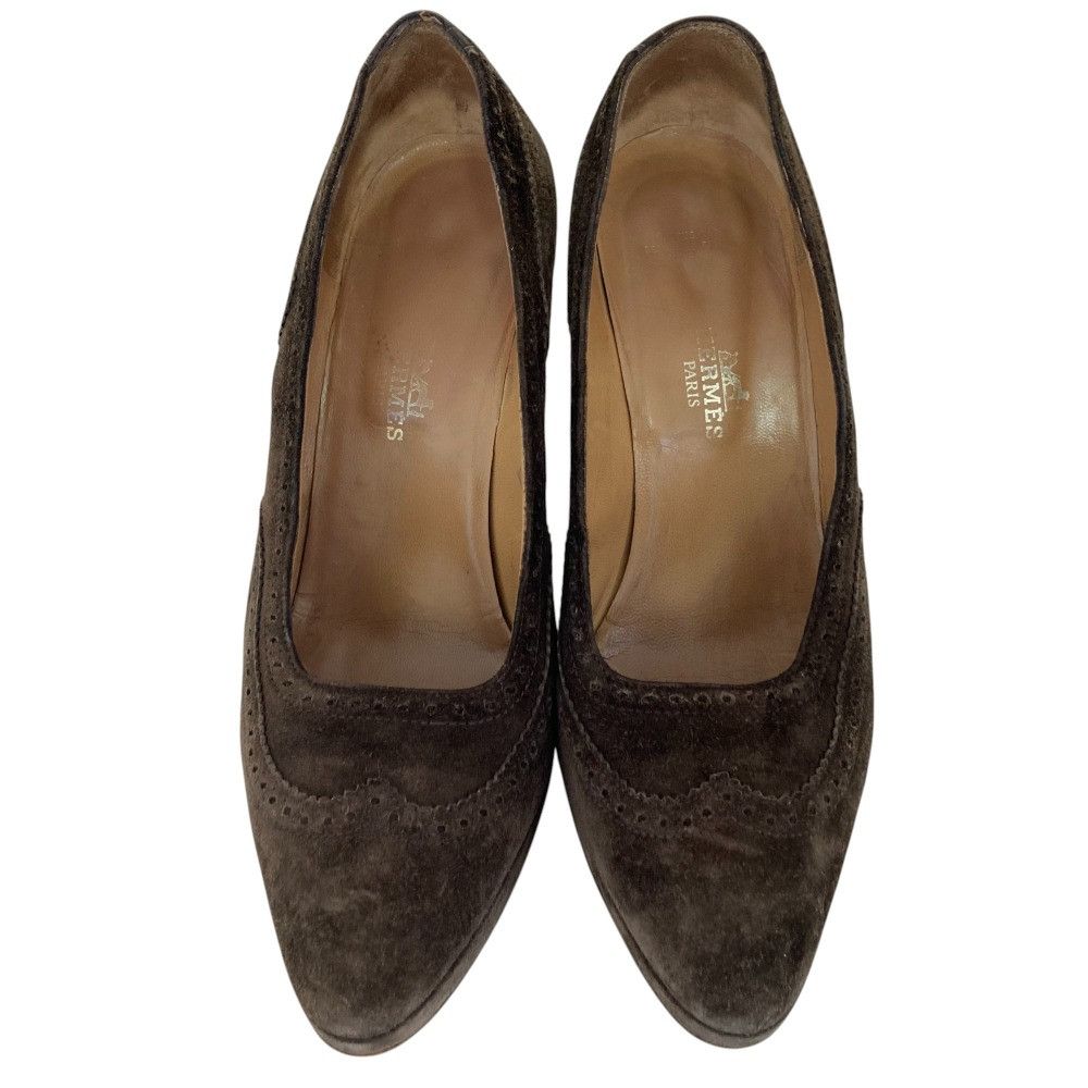Hermes Hermes Hermes Wingtip Suede Pumps Suede Shoes DUTY FREE for USA Size ONE SIZE - 2 Thumbnail