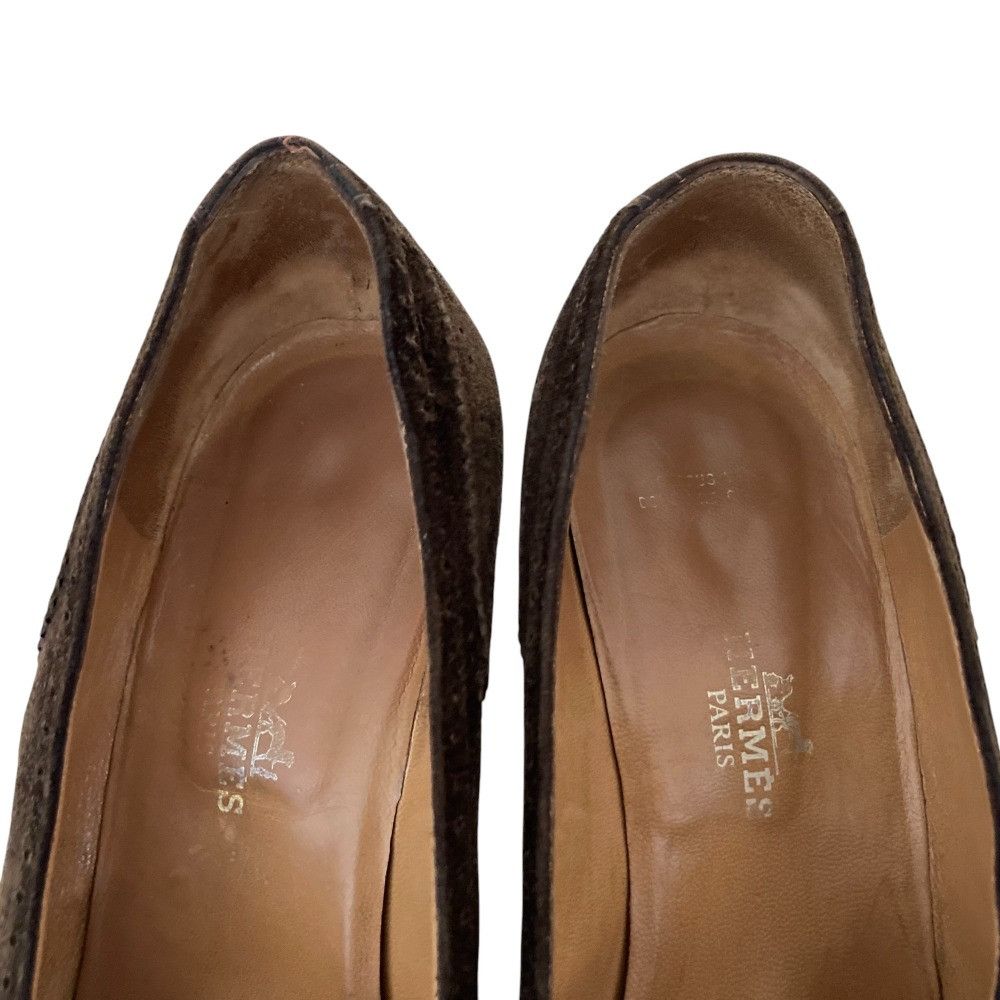 Hermes Hermes Hermes Wingtip Suede Pumps Suede Shoes DUTY FREE for USA Size ONE SIZE - 3 Thumbnail