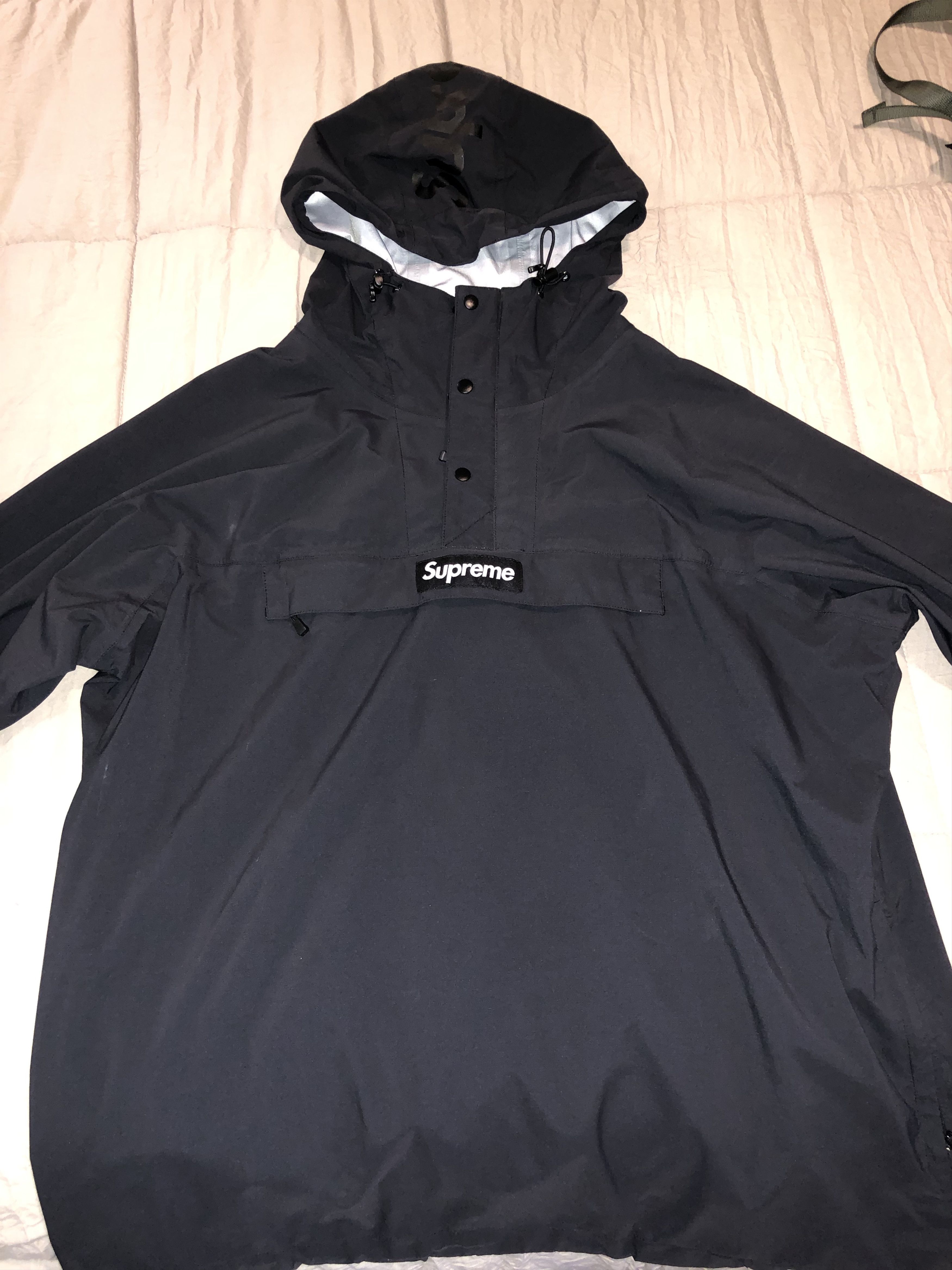 Supreme taped cheap seam anorak black