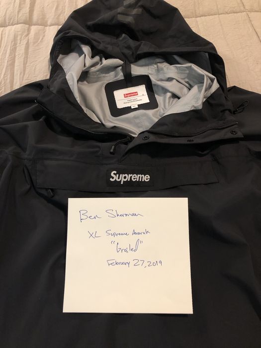 Supreme Supreme Taped Seam Anorak Black Box Logo | Grailed