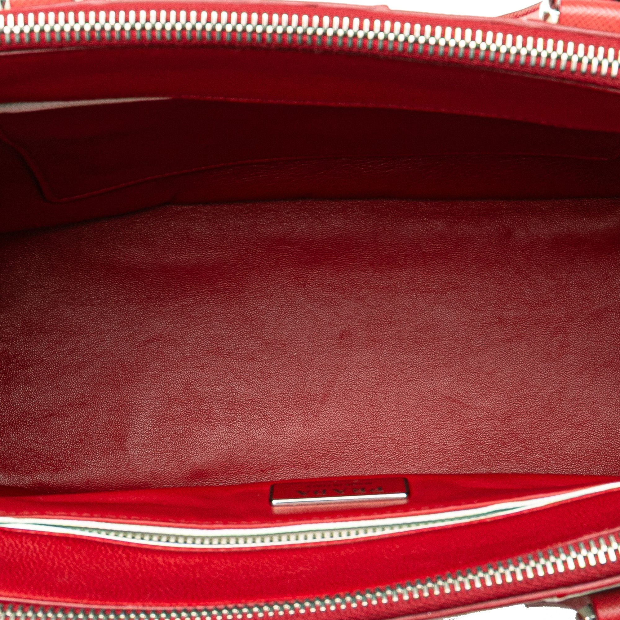 Prada Prada Small Bicolor Saffiano Galleria Double Zip Satchel Size ONE SIZE - 4 Thumbnail