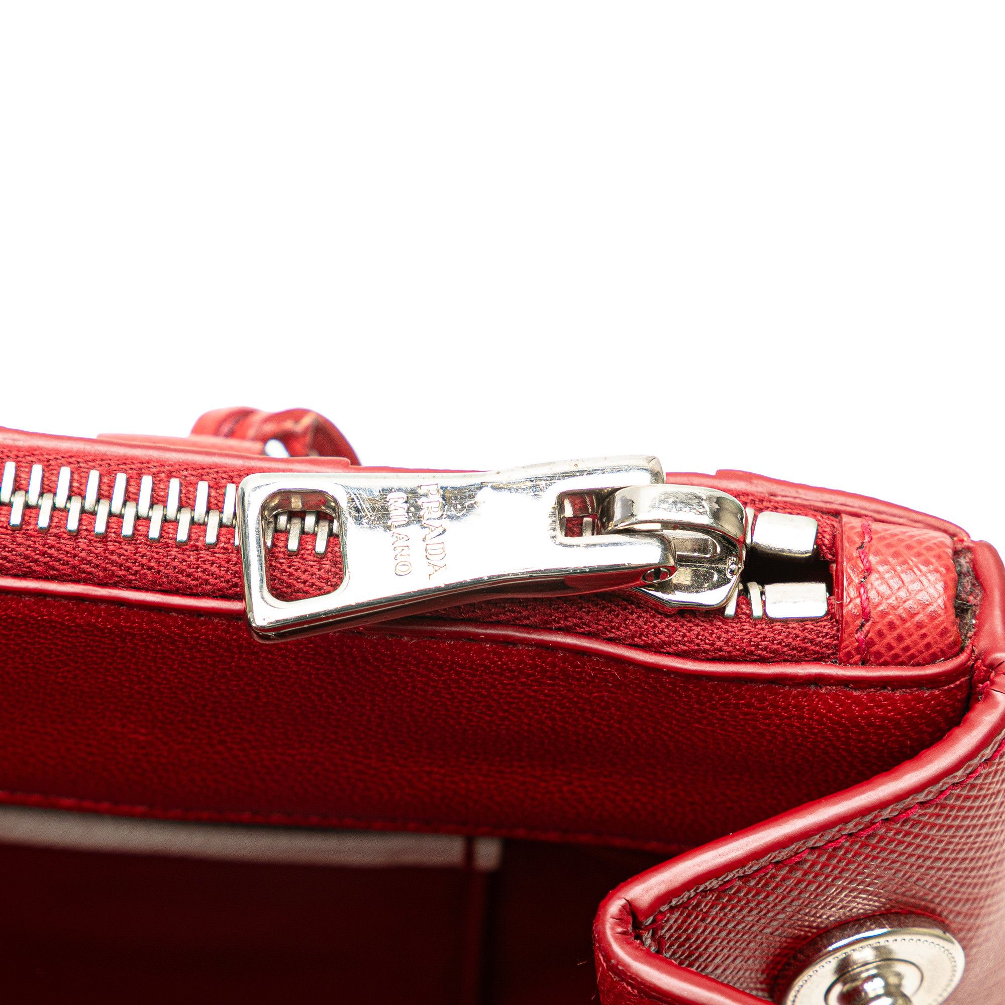 Prada Prada Small Bicolor Saffiano Galleria Double Zip Satchel Size ONE SIZE - 8 Thumbnail