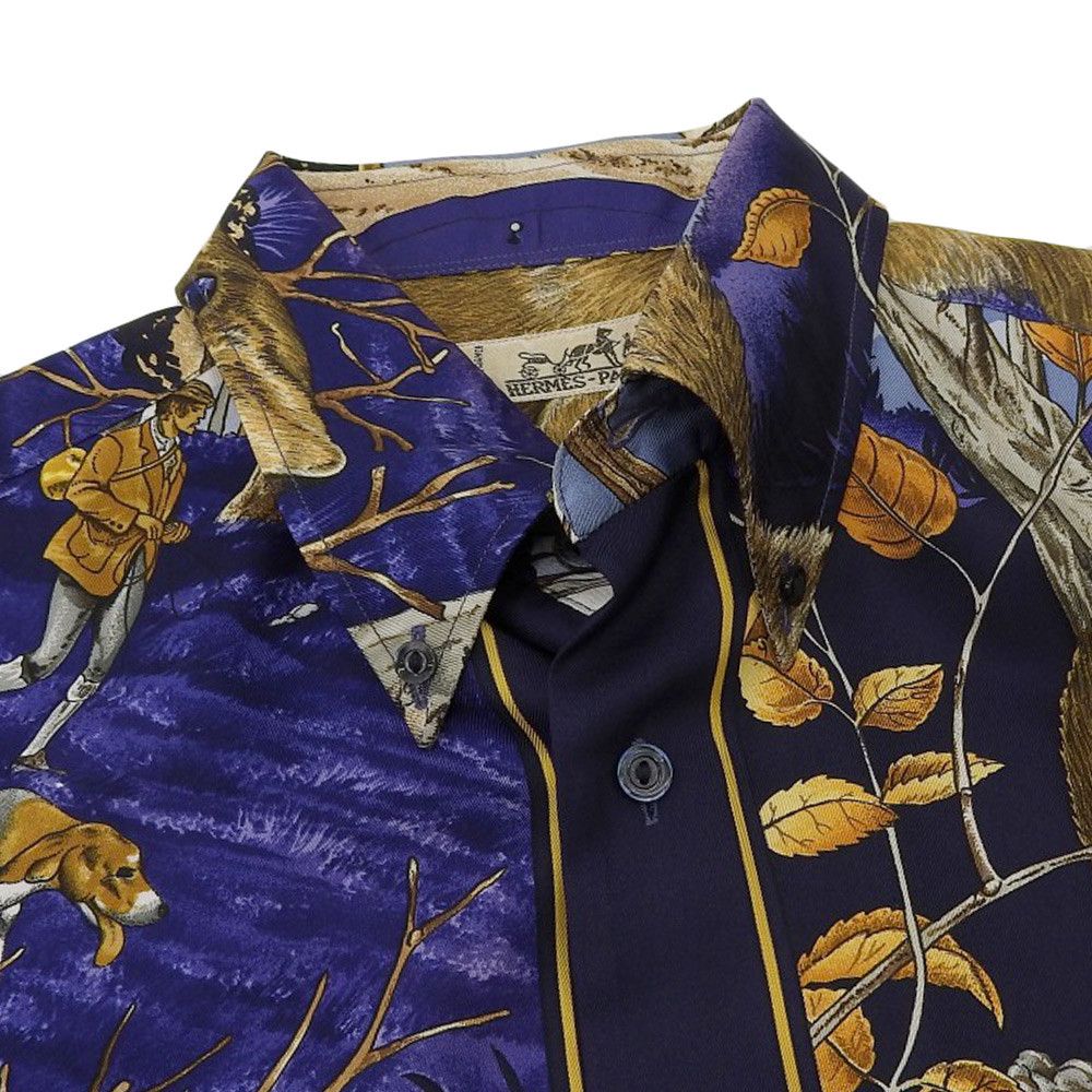 Hermes Hermes Hermes CHASSE au BOIS Silk Shirt Others Dress Shirt Size ONE SIZE - 3 Thumbnail