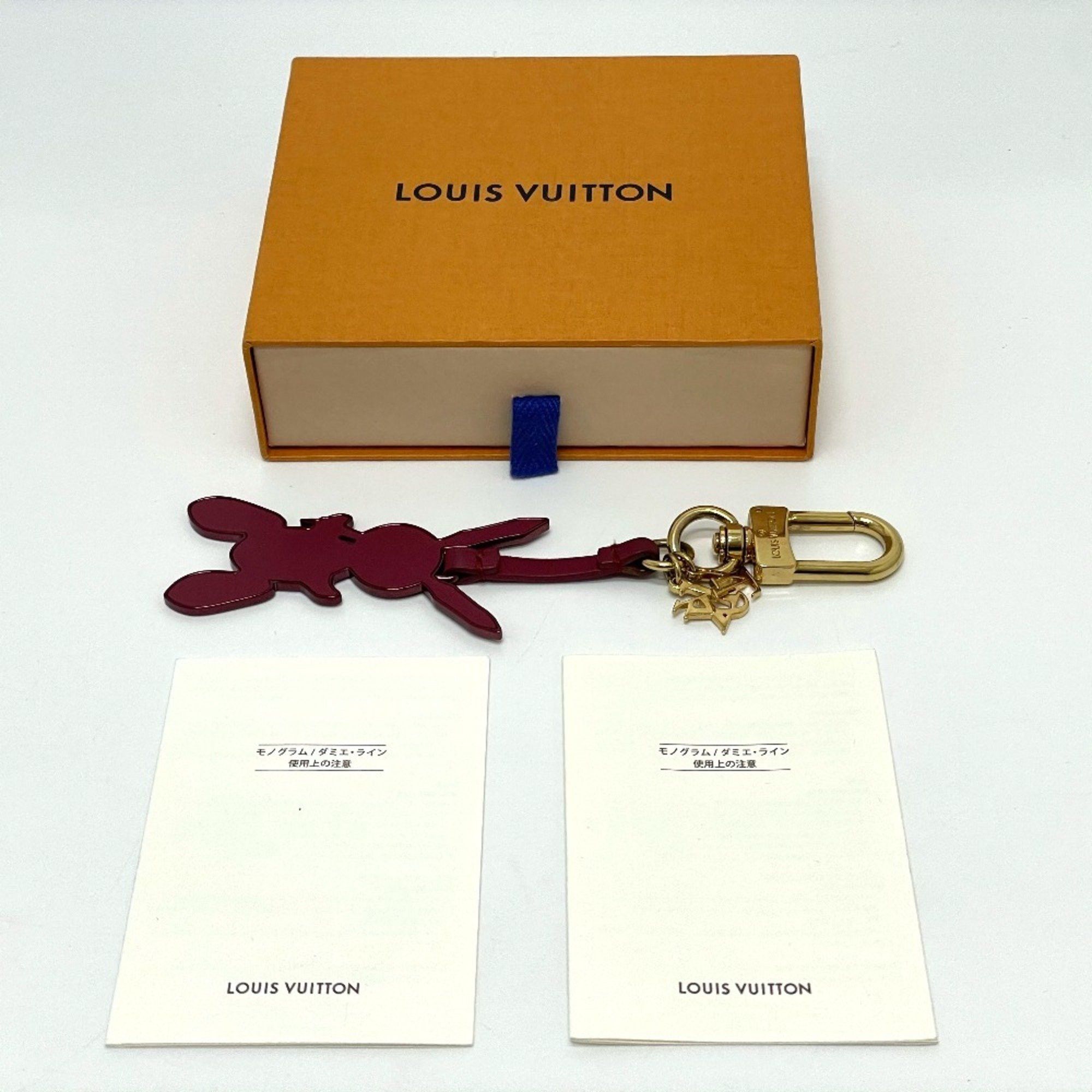 Louis Vuitton LOUIS VUITTON M62735 LV Rabbit Jeff Koons Bag Charm Keychain Leather Women's Bordeaux Size ONE SIZE - 8 Thumbnail