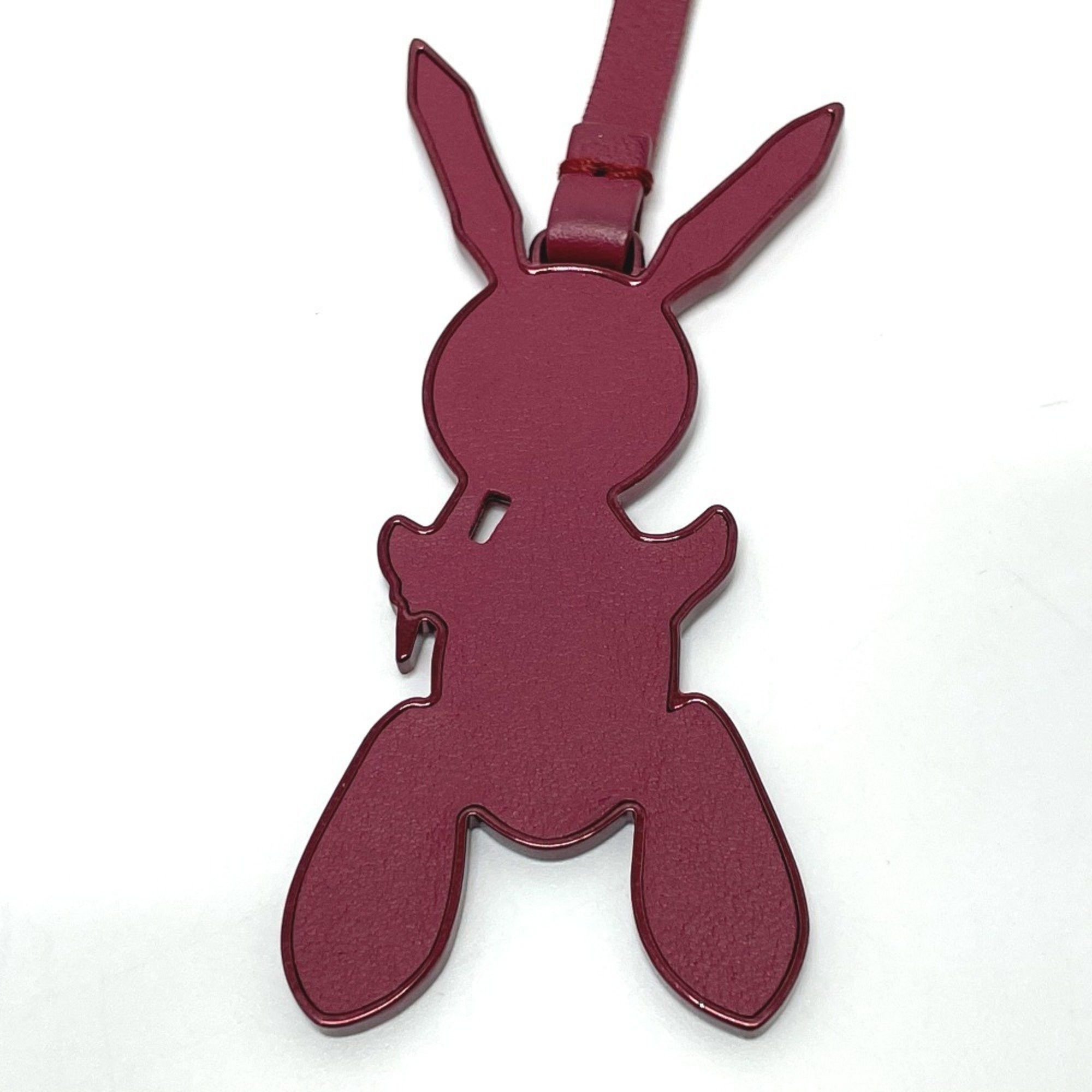 Louis Vuitton LOUIS VUITTON M62735 LV Rabbit Jeff Koons Bag Charm Keychain Leather Women's Bordeaux Size ONE SIZE - 2 Thumbnail