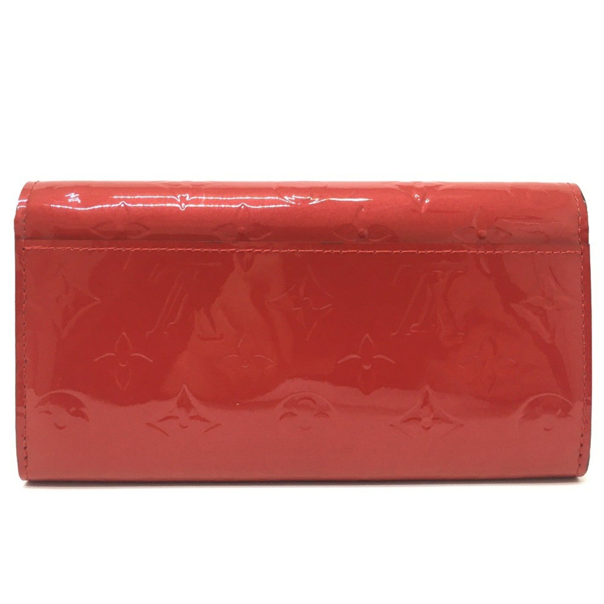 Louis Vuitton LOUIS VUITTON M90489 Monogram Vernis Portefeuille Sarah Bird Long Wallet, Women's, Cerise, Red Size ONE SIZE - 2 Thumbnail