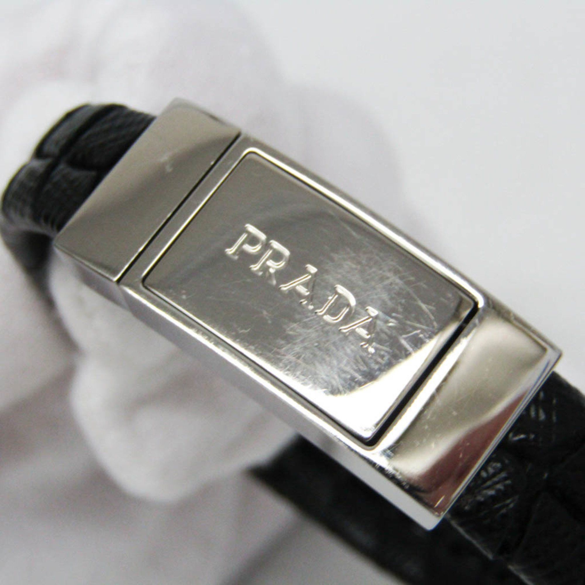 Prada Prada SAFFIANO 2IB150 Leather Bangle Black Size ONE SIZE - 7 Thumbnail