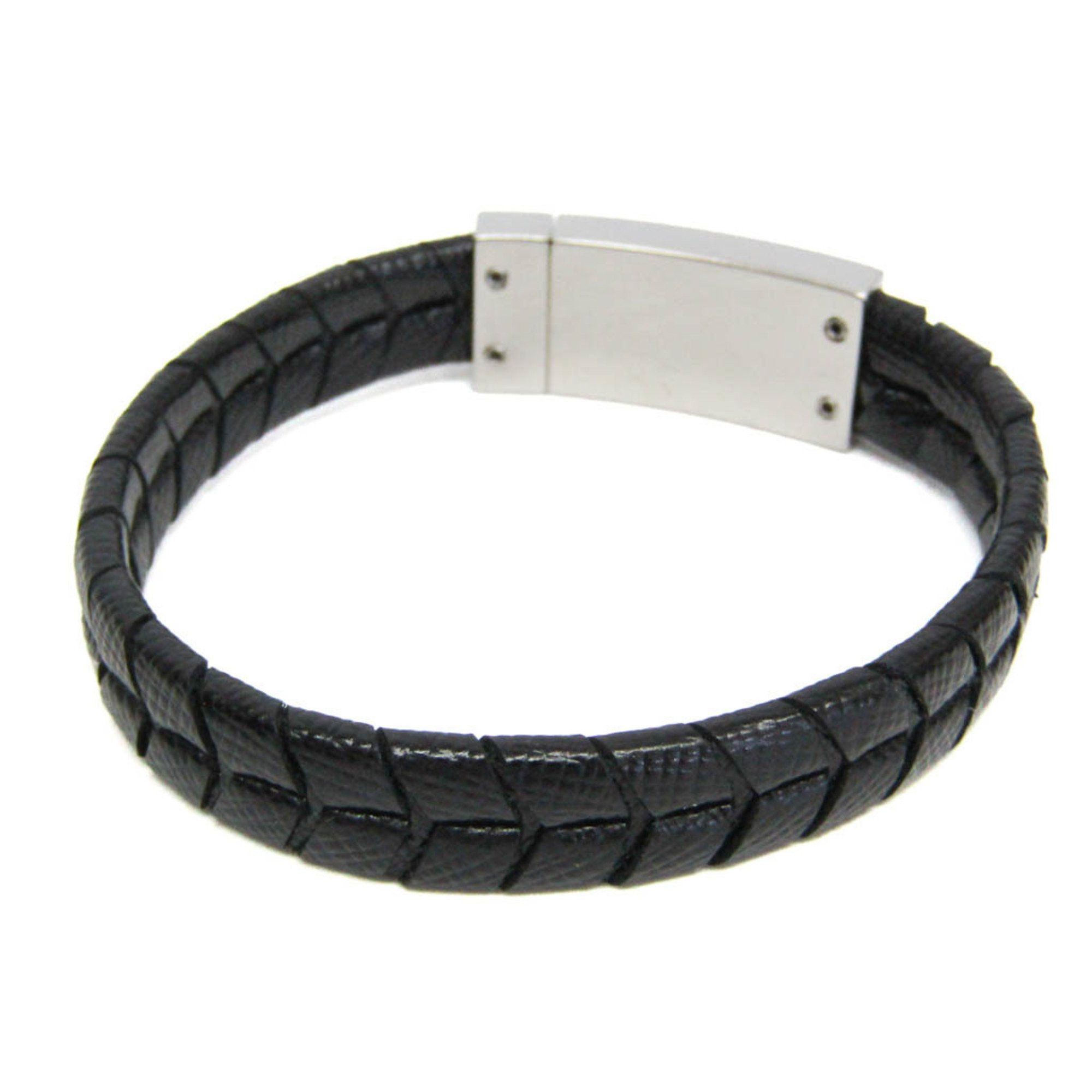 Prada Prada SAFFIANO 2IB150 Leather Bangle Black Size ONE SIZE - 3 Thumbnail